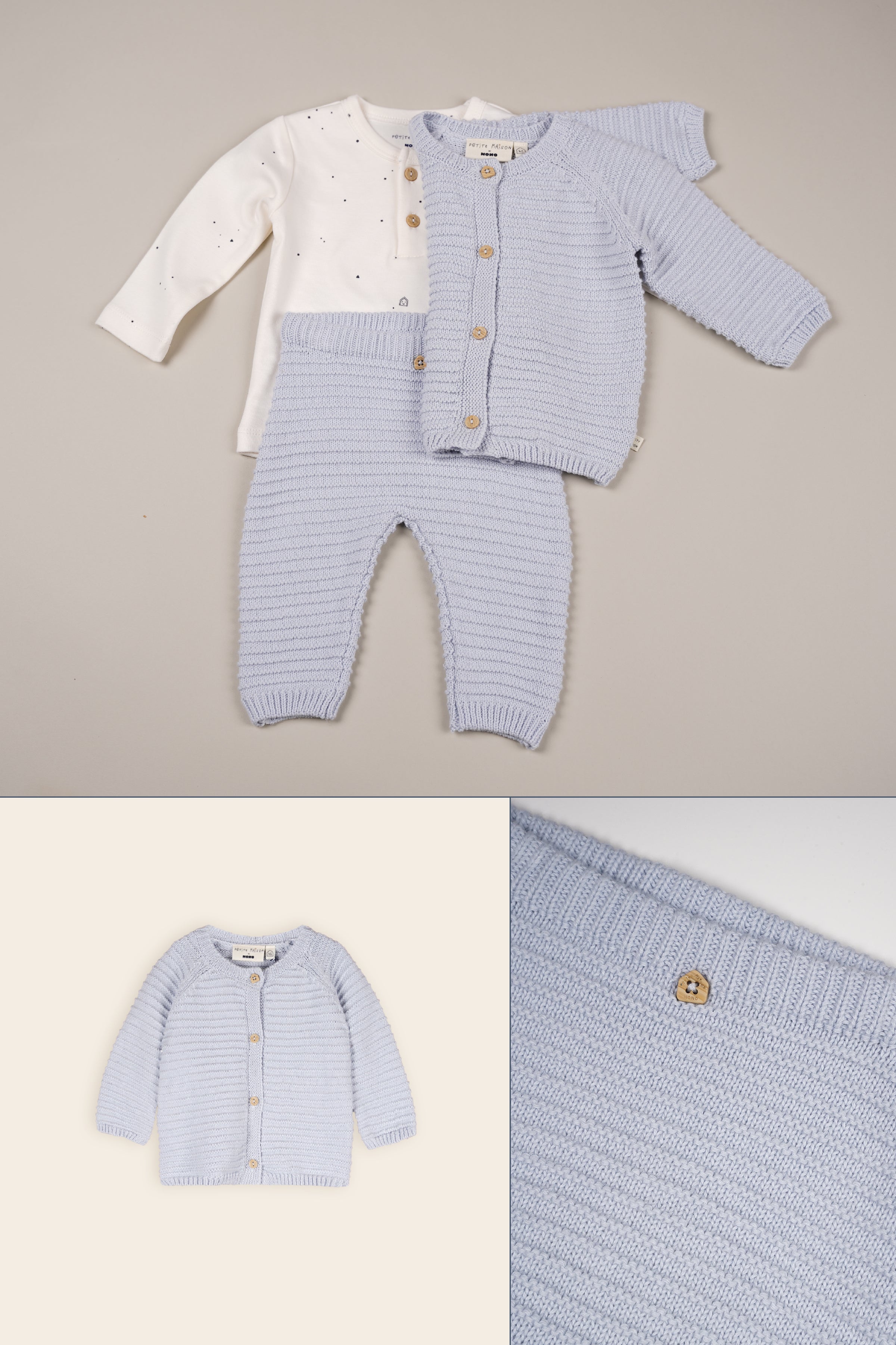 Seol Gebreide Broek Heather Blue