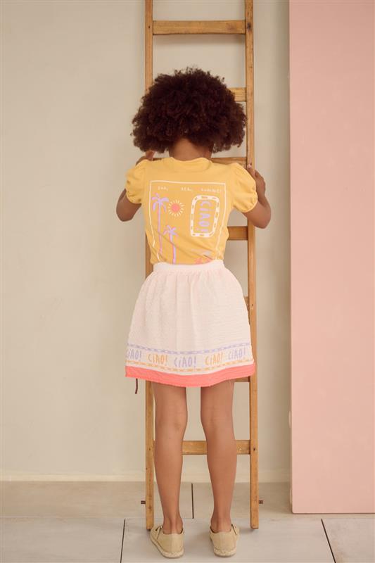 Karen Tshirt CIAO rugprint Oranje