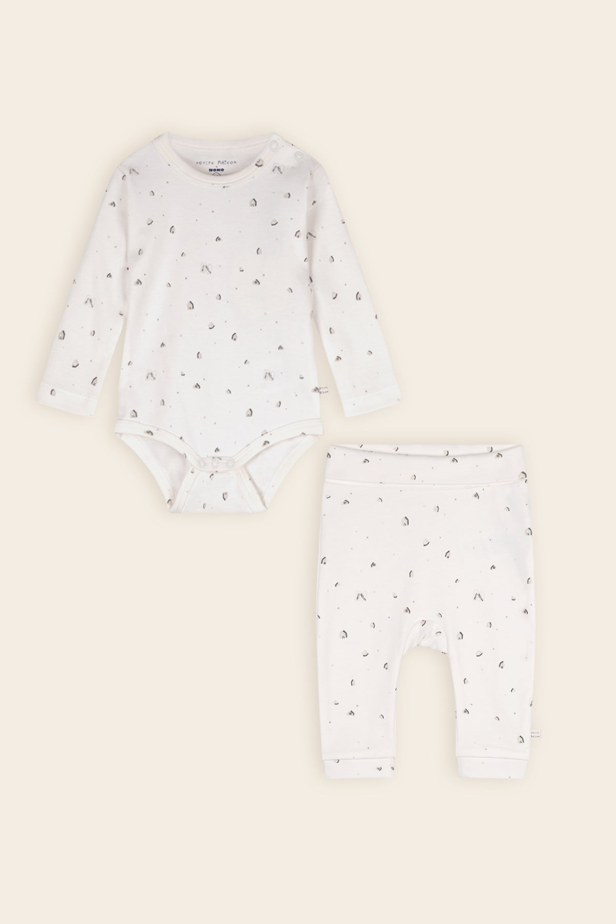 Stormy 2-piece Set: Romper+Jogger Legging AOP Gray