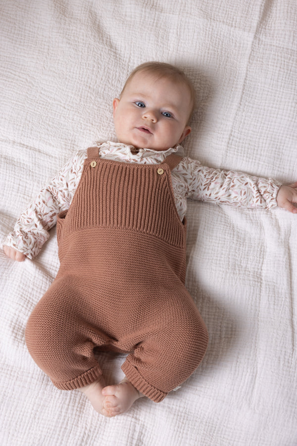 Meisjes Cadeau Set: Seyo gebreide Salopet+Kaya Tshirt+Rocks sokjes