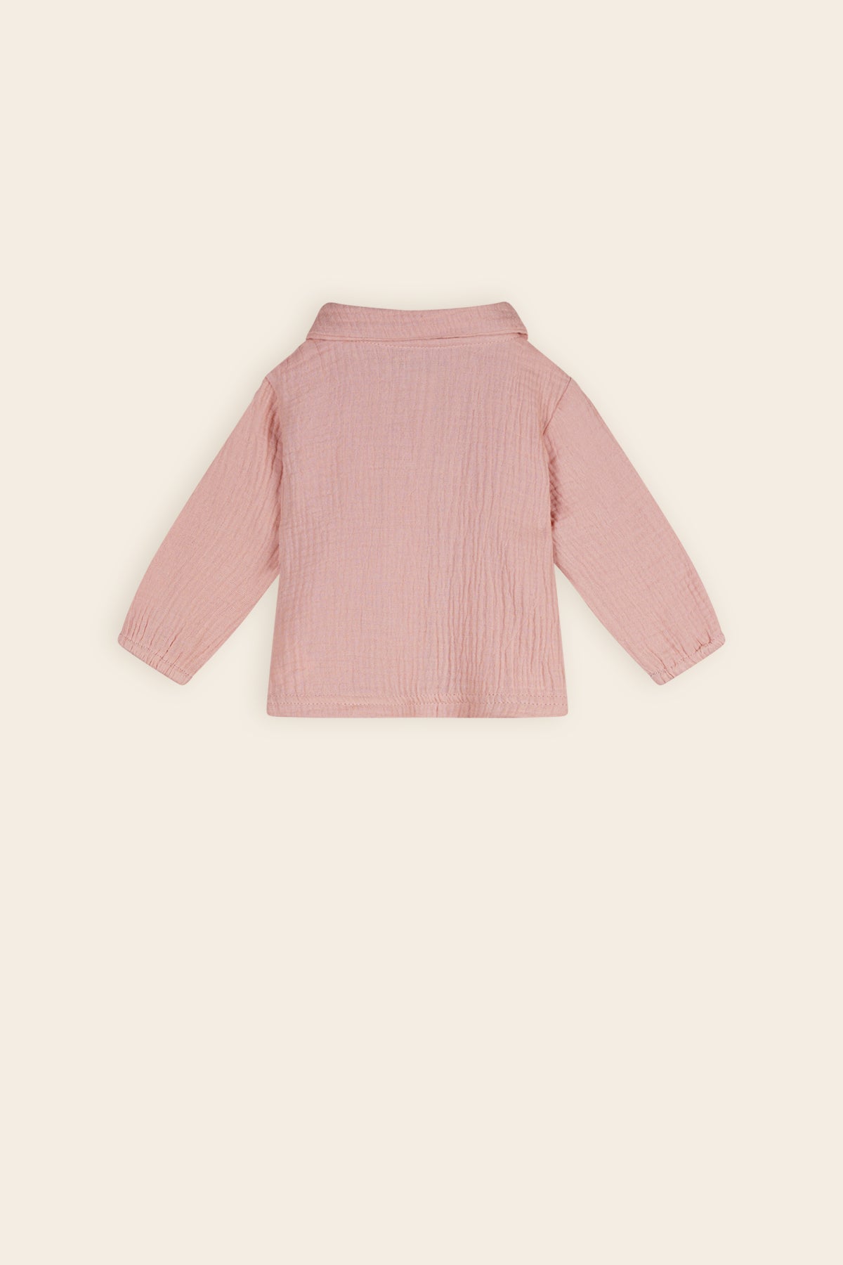 Kati Muslin Blouse Round Collar Pastel Pink