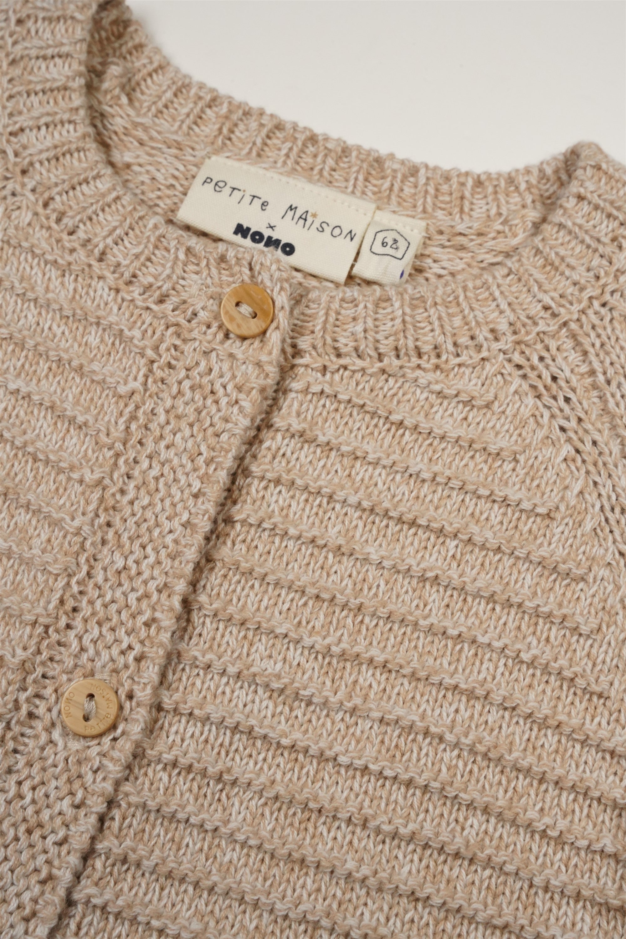 Baby Knitted Cardigan Oatmeal