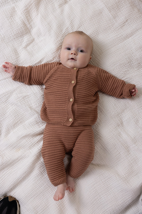 Kiki Gebreid Vest Bruin