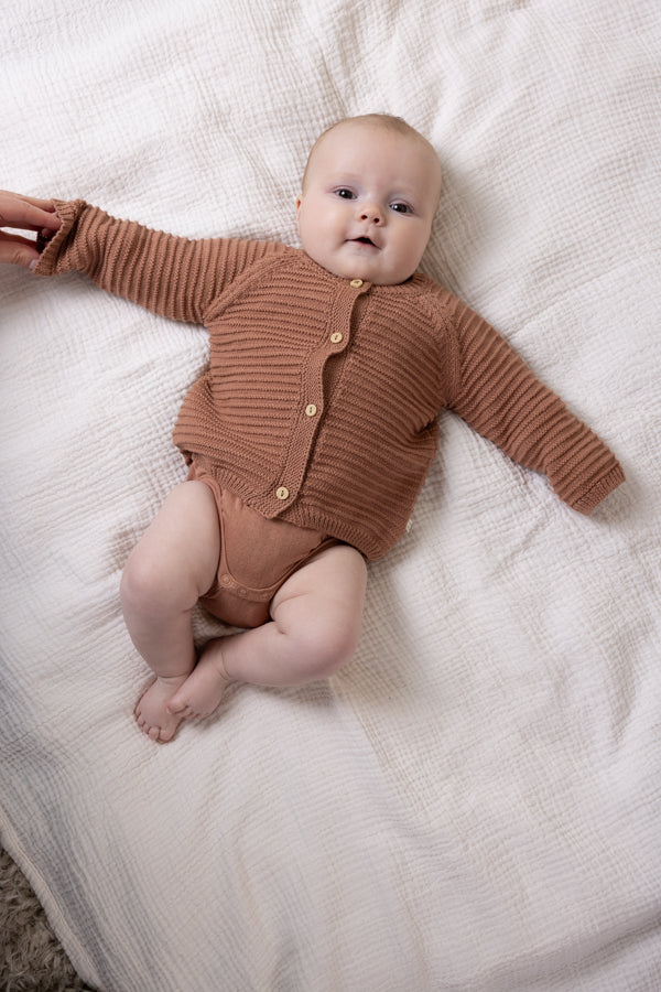 Kiki Gebreid Vest Bruin