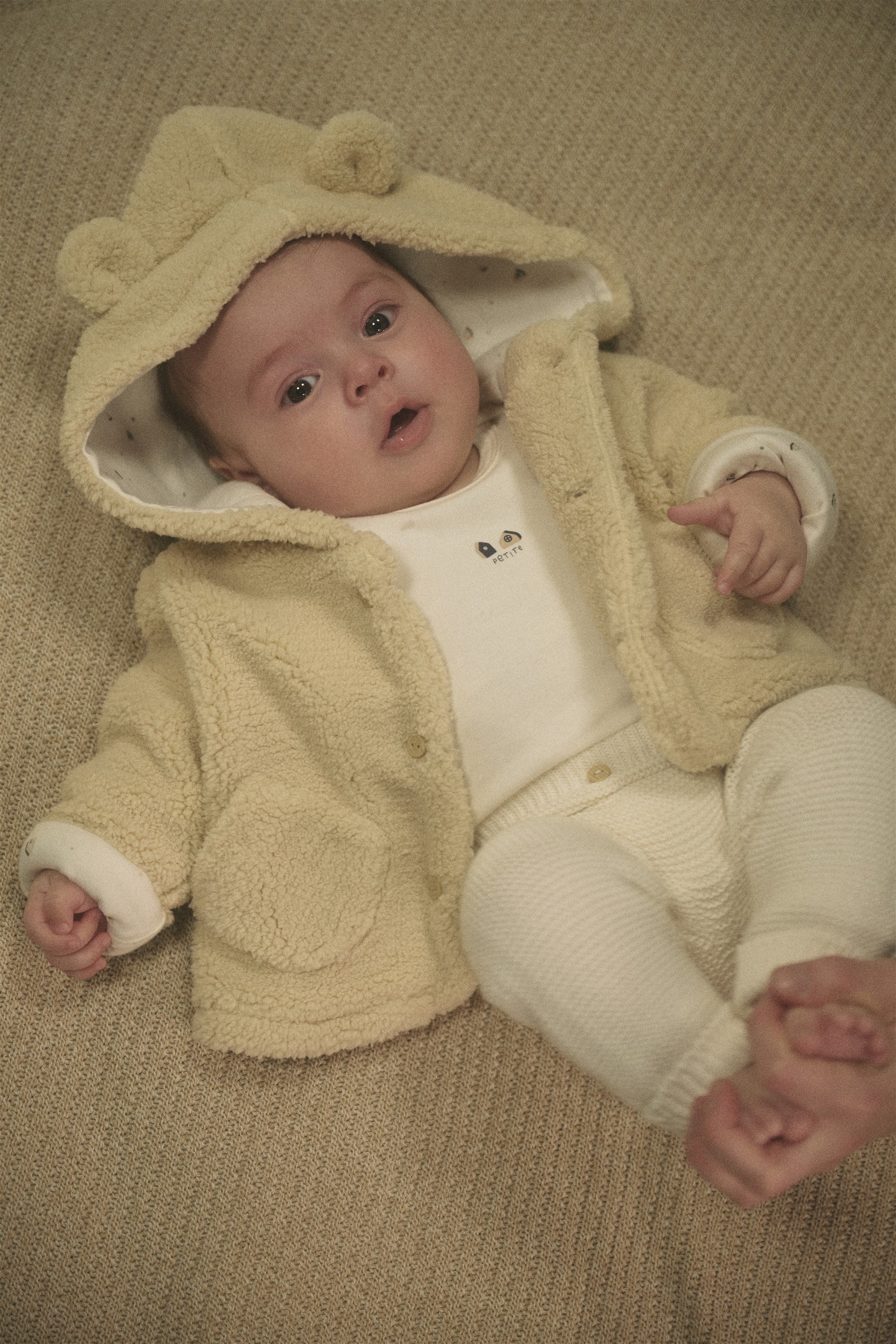 Keddy Teddy Jacket with Hood Oatmeal