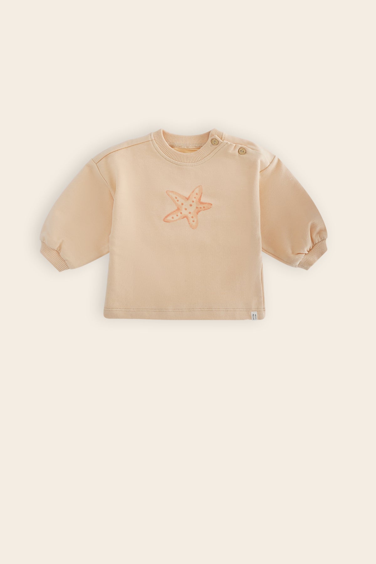 Ker Roomy Sweater met Walvisprint Oranje