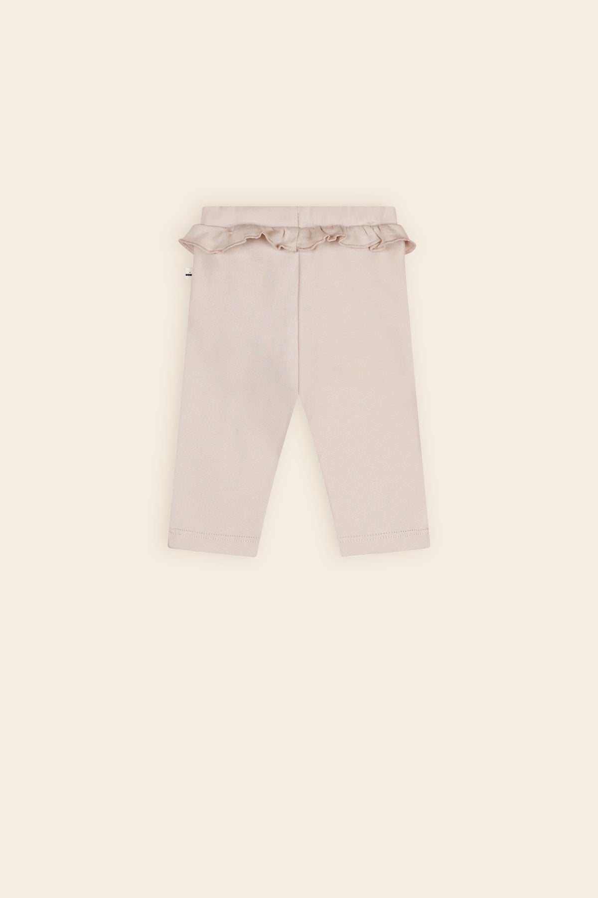 Skyler Jersey Broek met Ruffle Oatmeal