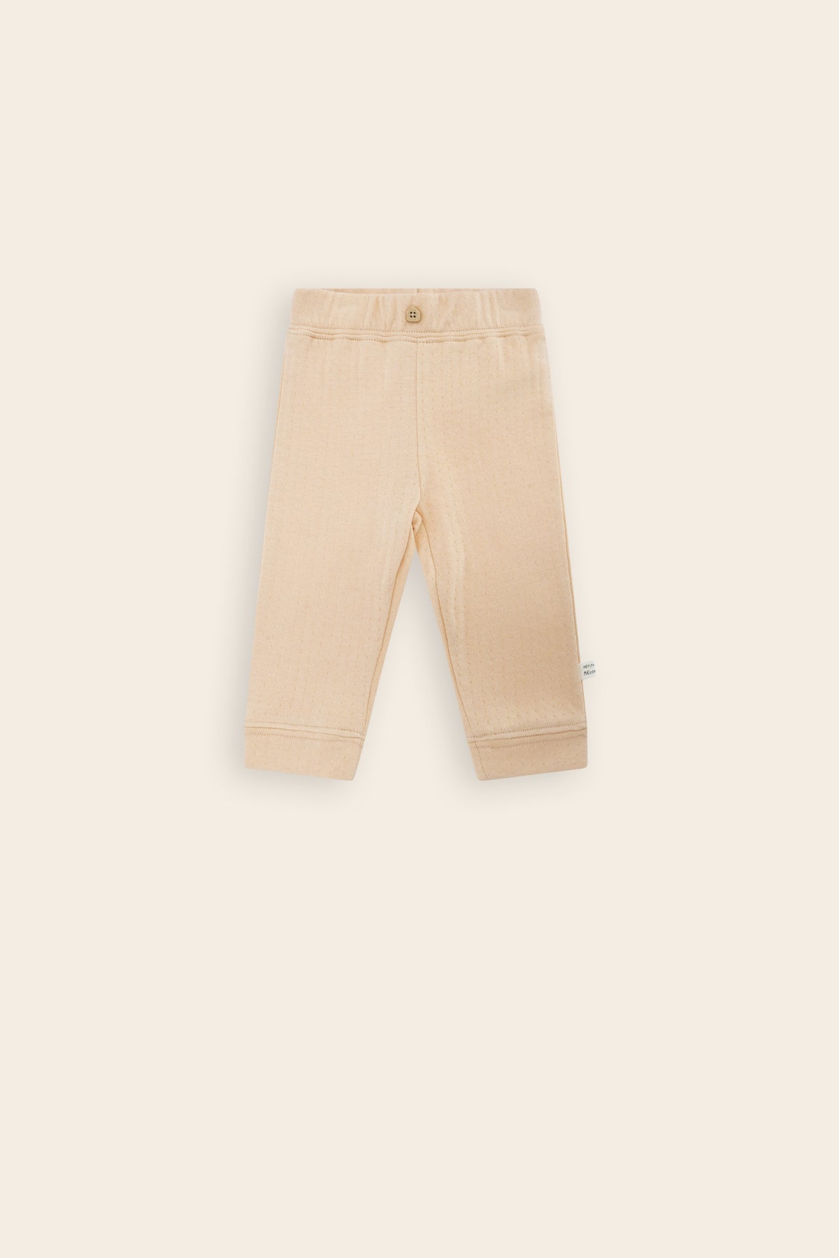 Sky Jersey Broek met Knoopje Oranje