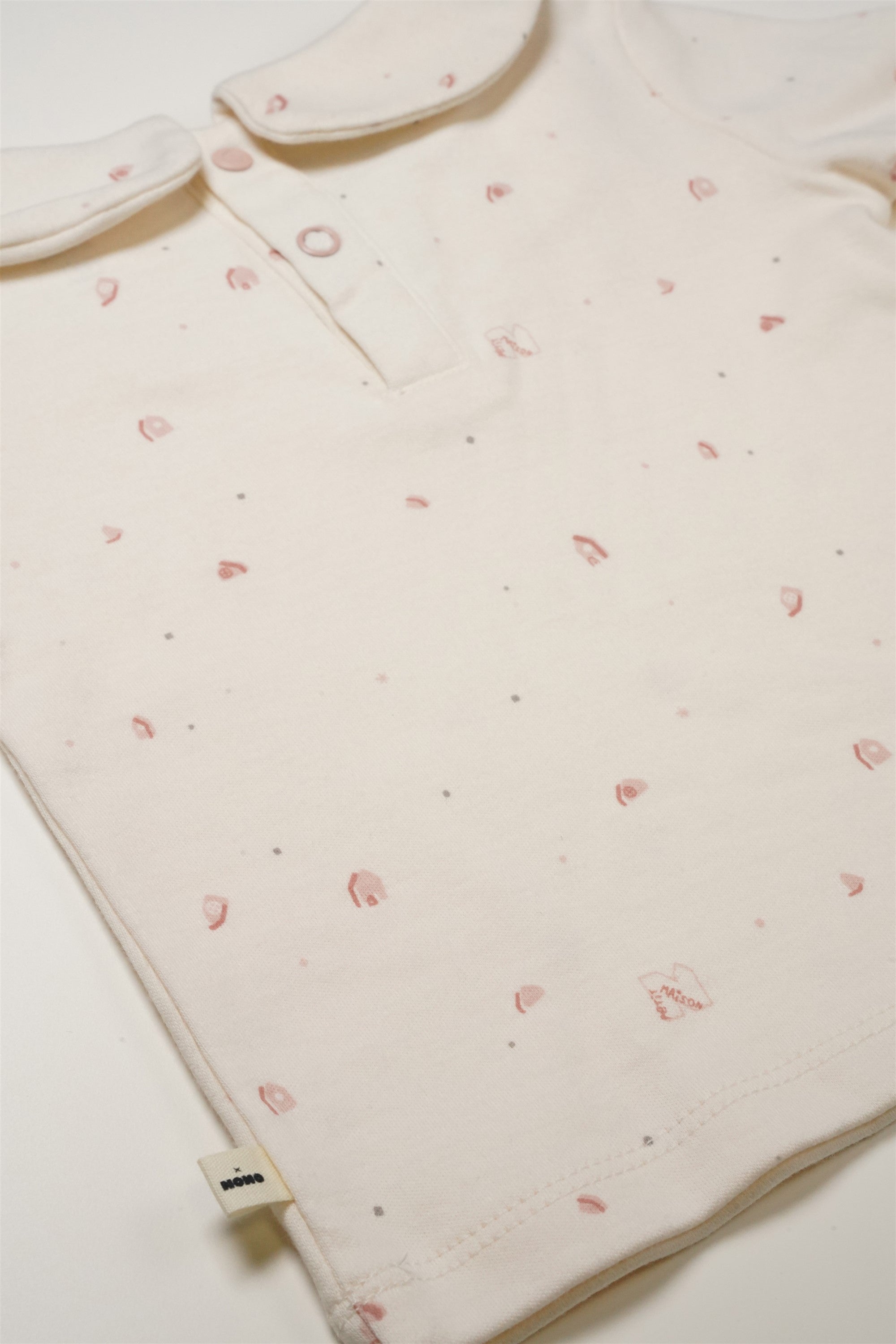 Baby Tshirt Round Collar Pink Print