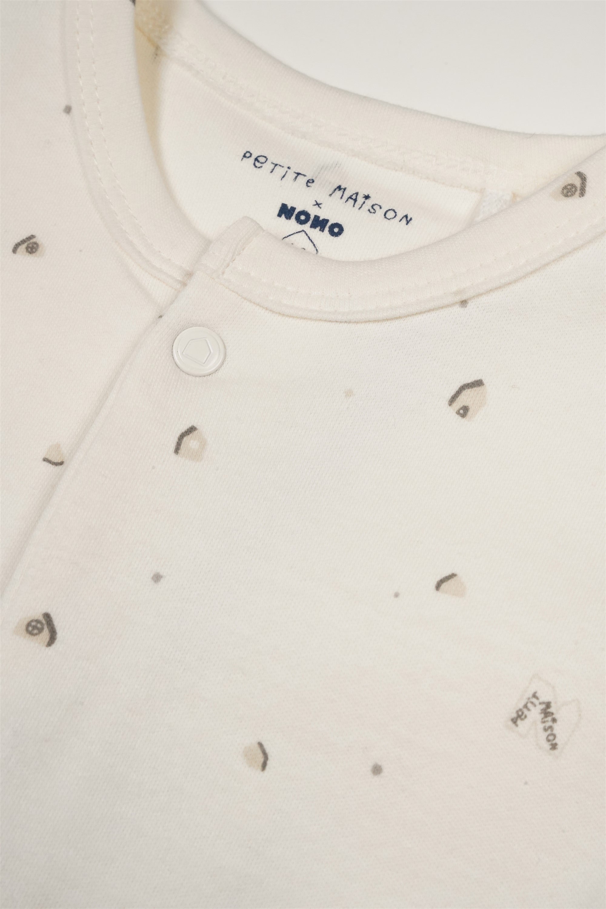Baby Sleepsuit Gray printed