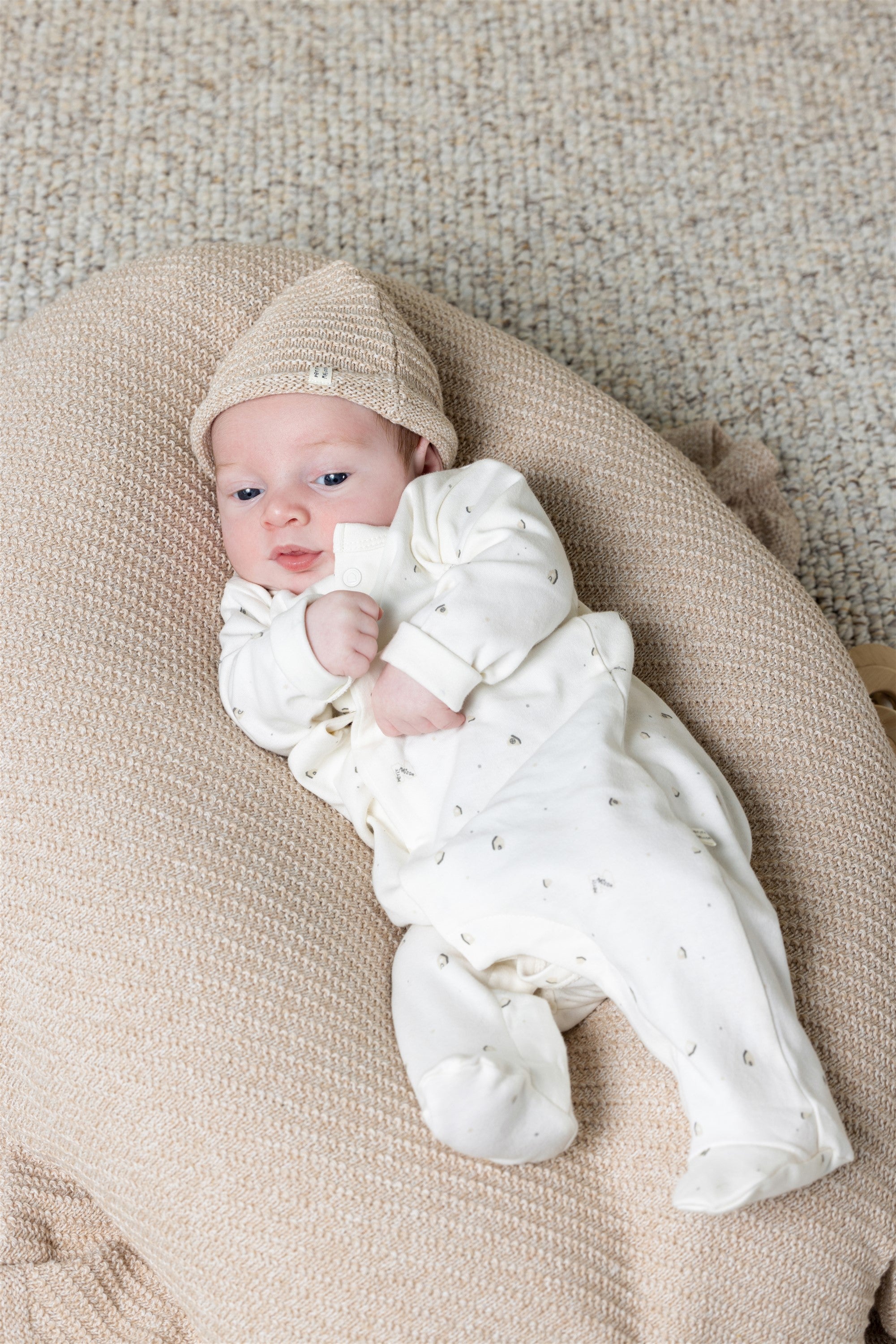 Baby Sleepsuit Gray printed