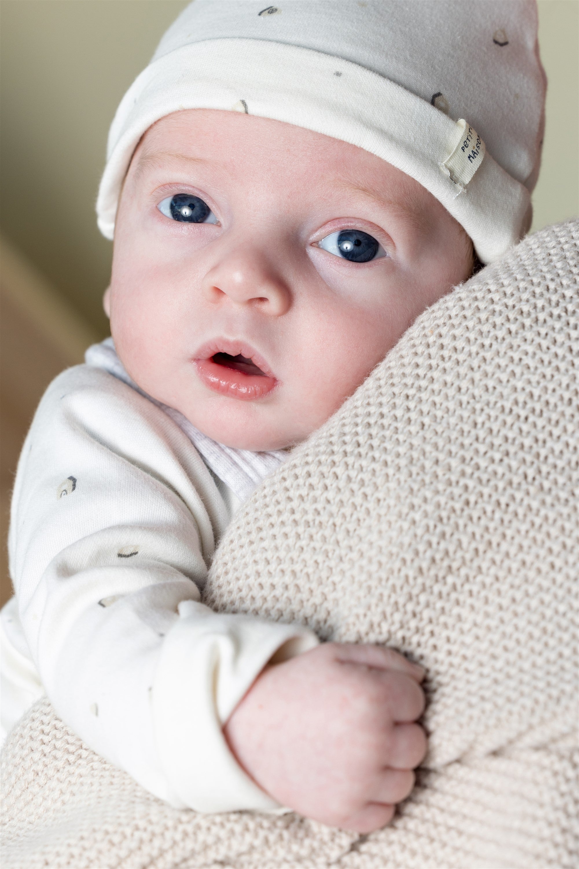 Baby Sleepsuit Gray printed