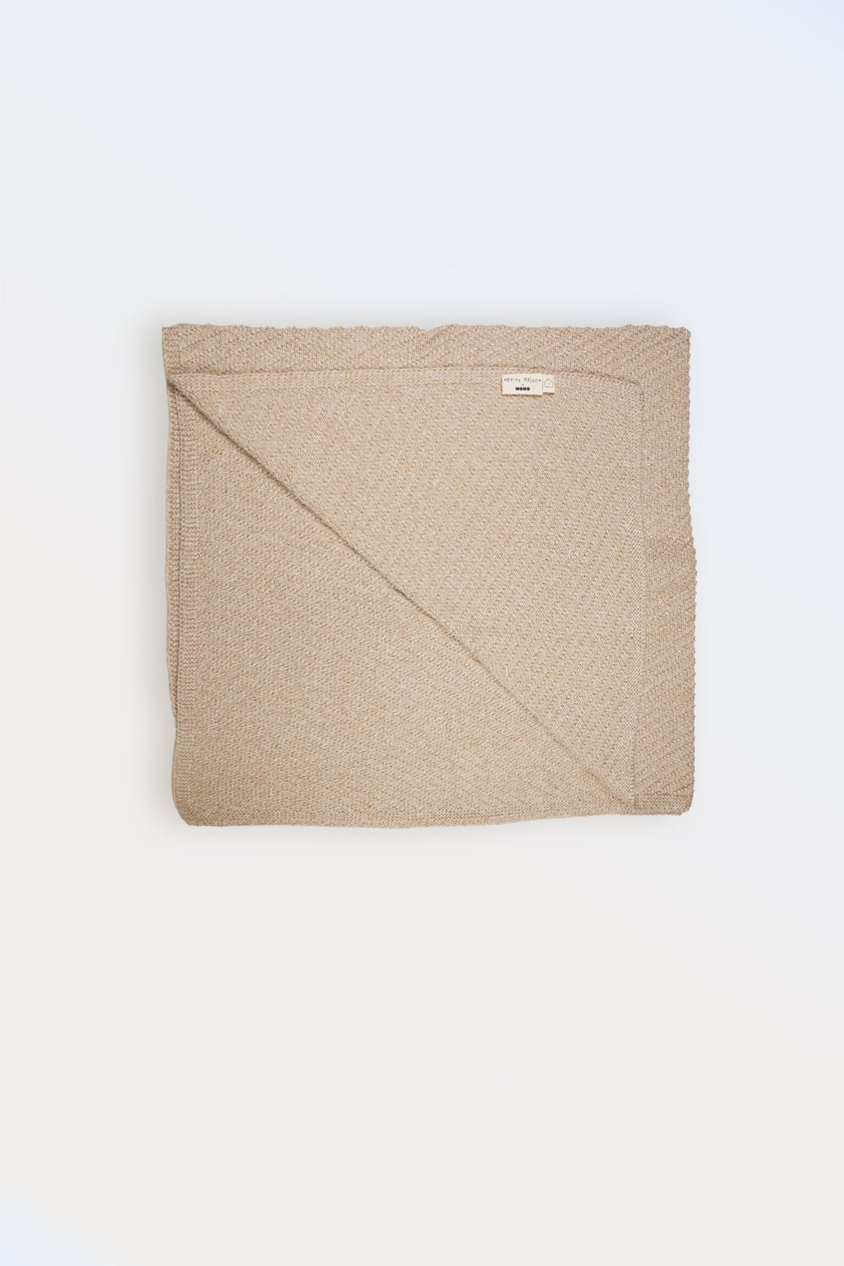 Baby Knitted Blanket 90cmx90cm Oatmeal