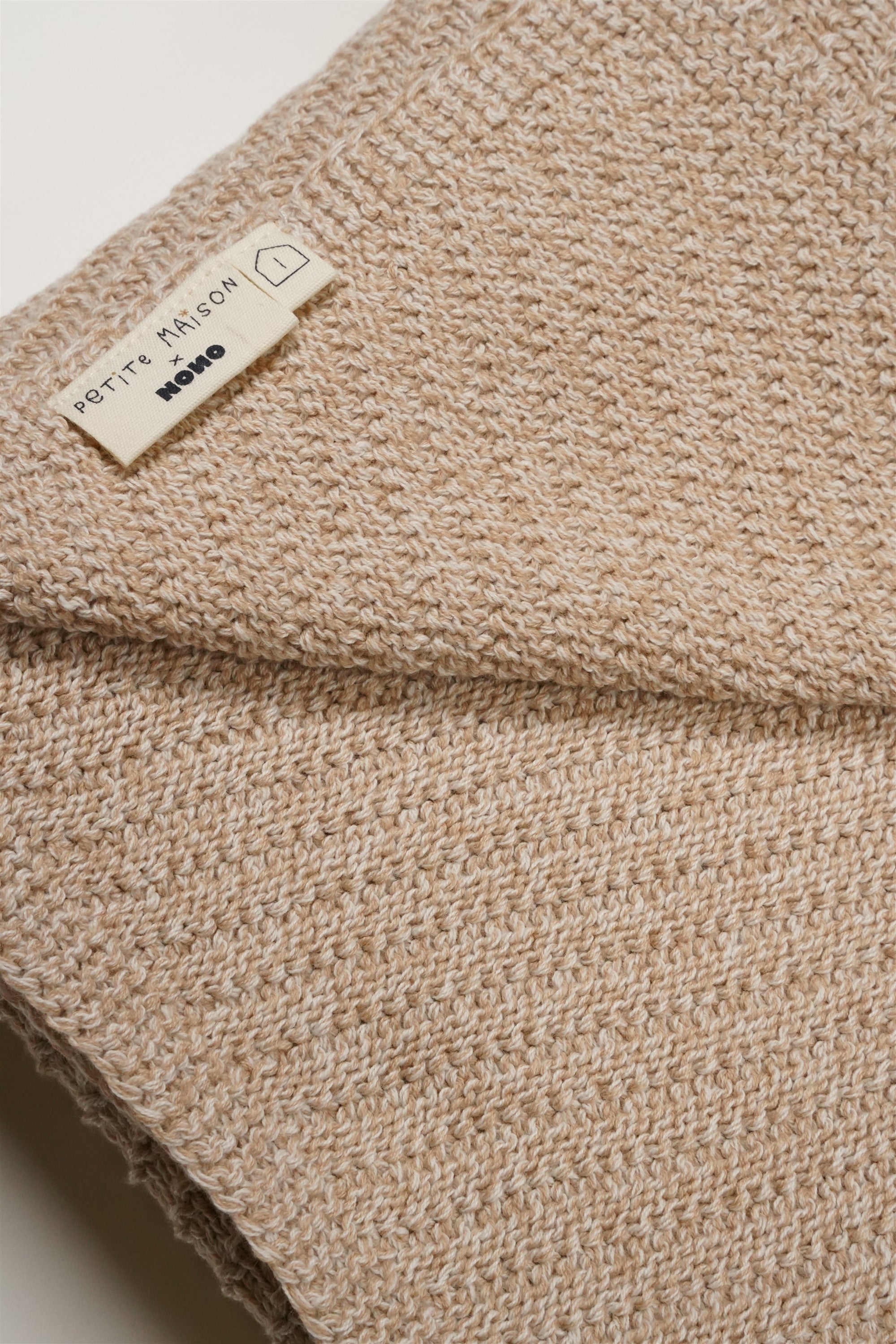 Baby Knitted Blanket 90cmx90cm Oatmeal