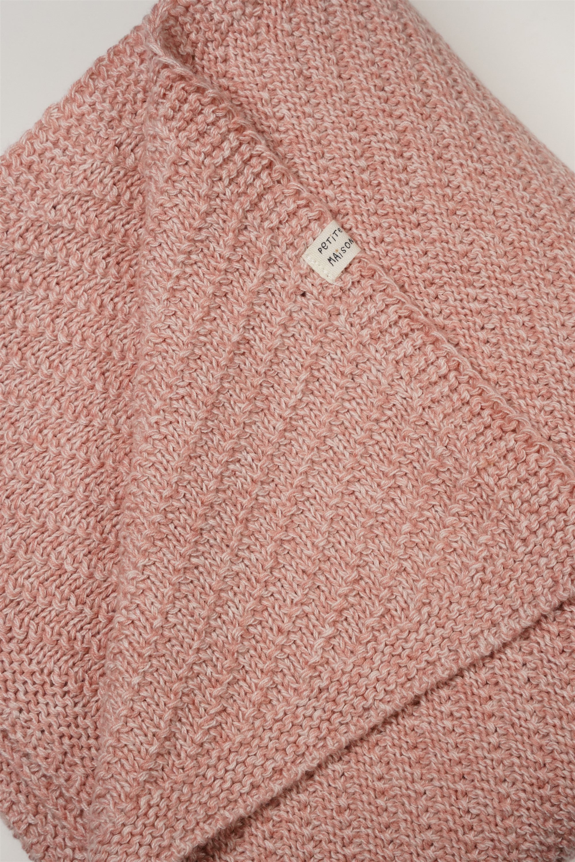 Baby Knitted Blanket 90cmx90cm Pink