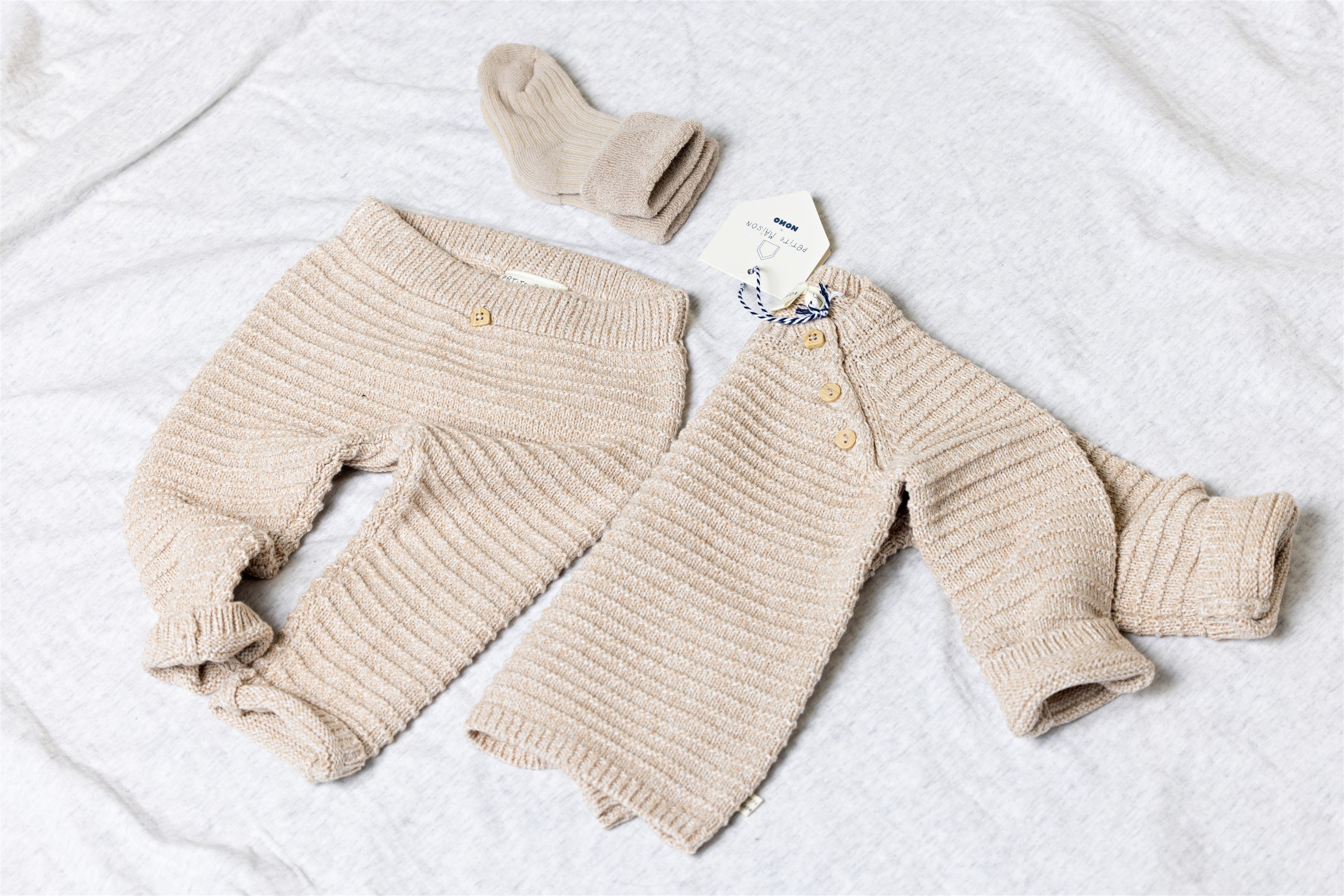 Baby Knitted Sweater Oatmeal