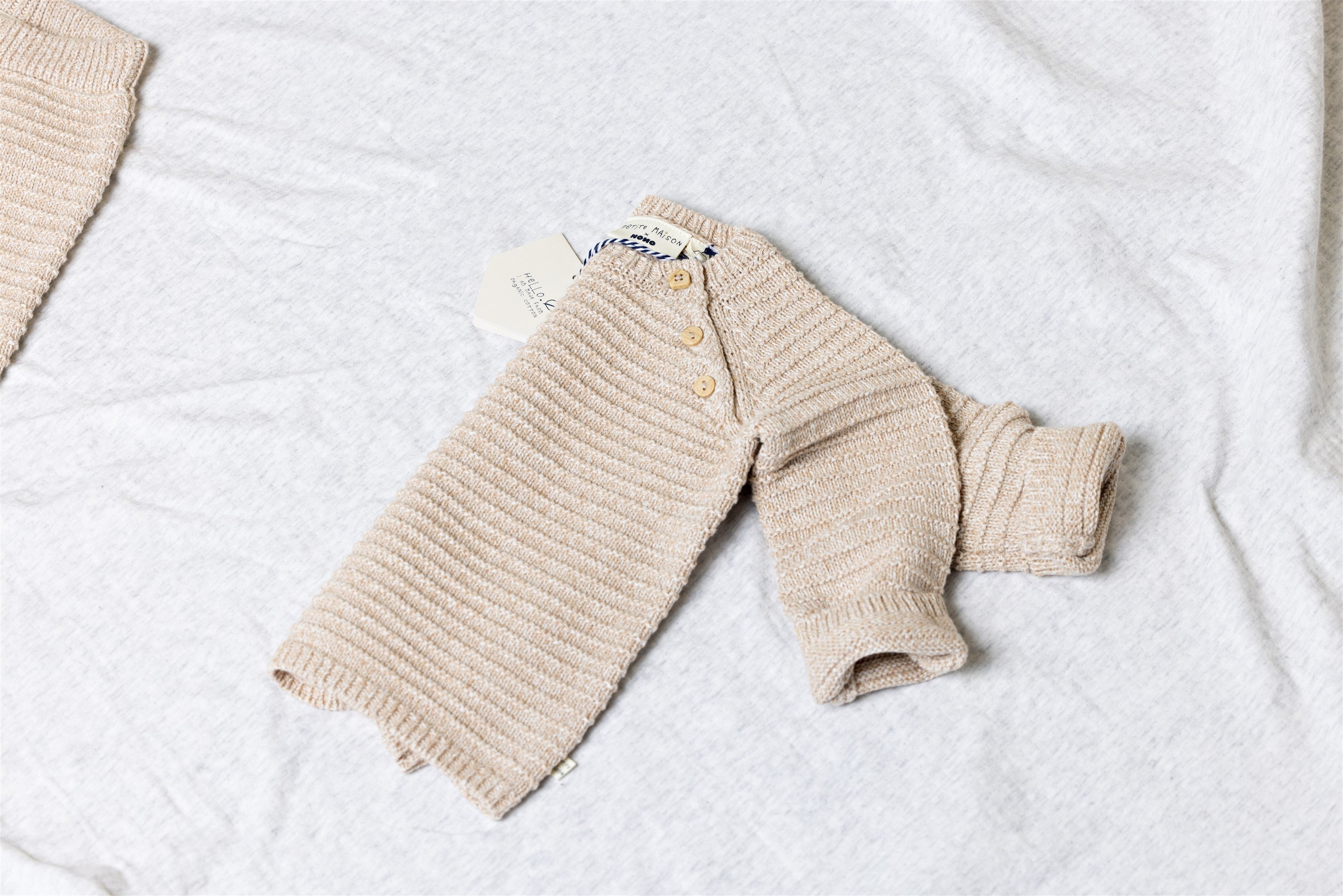 Baby Knitted Sweater Oatmeal