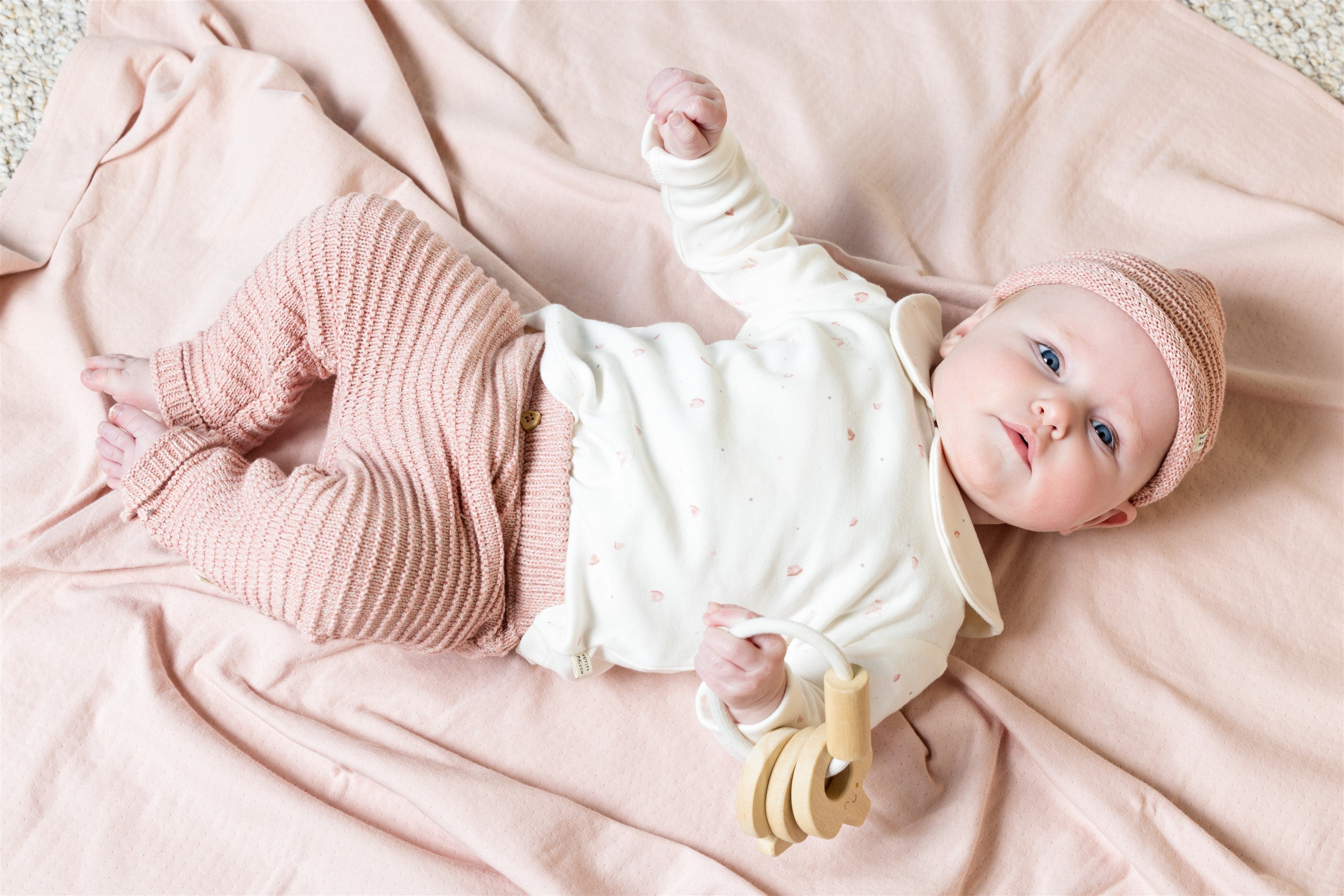 Riri Gebreide Muts Pastel Pink