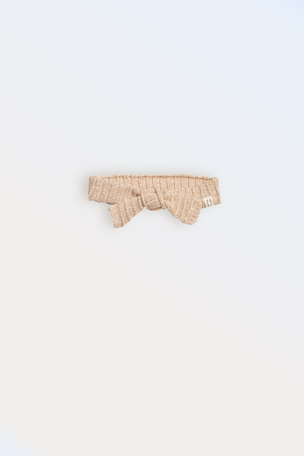 Baby Knitted Bow Headband Oatmeal