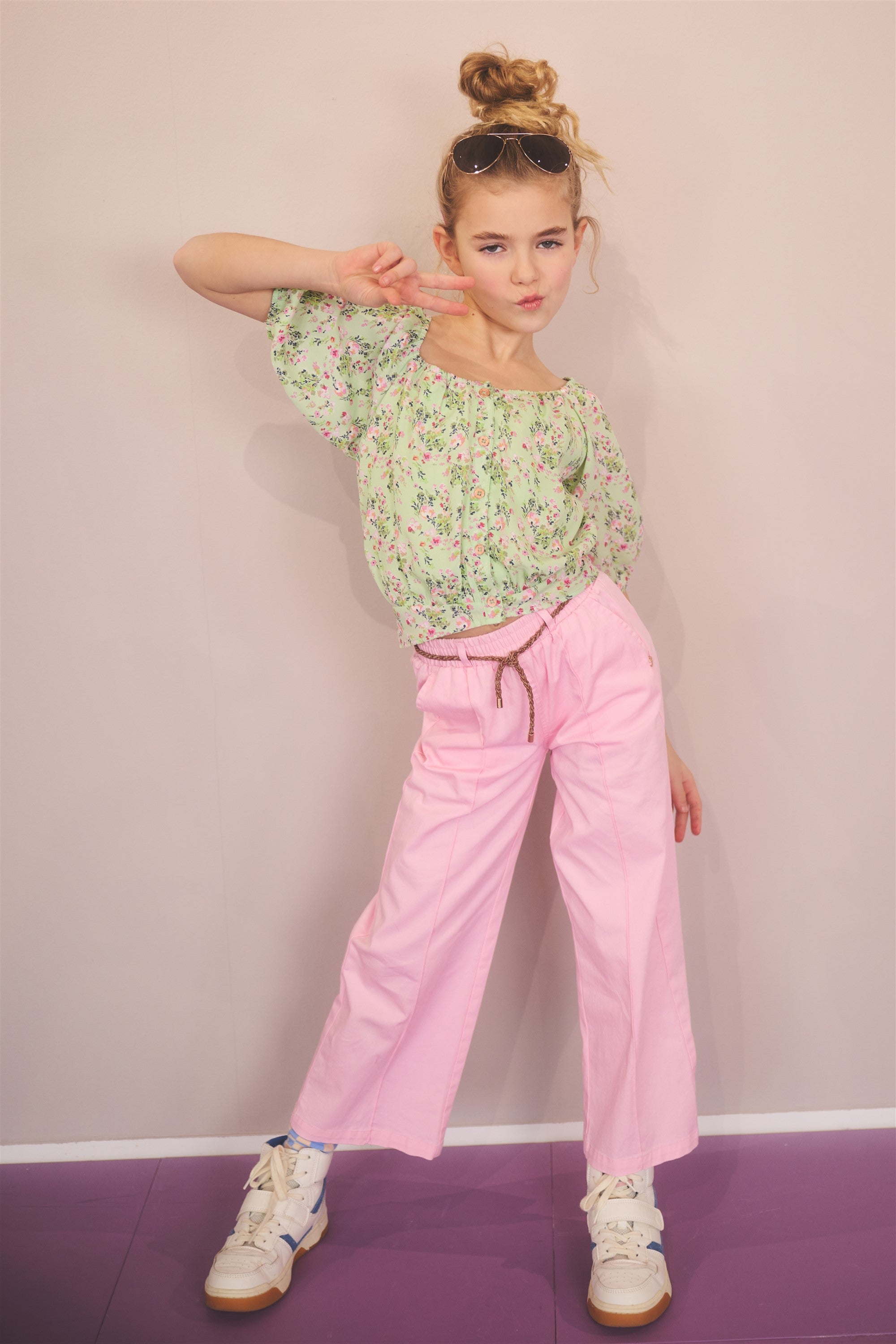 Tomas Floral Blouse Green