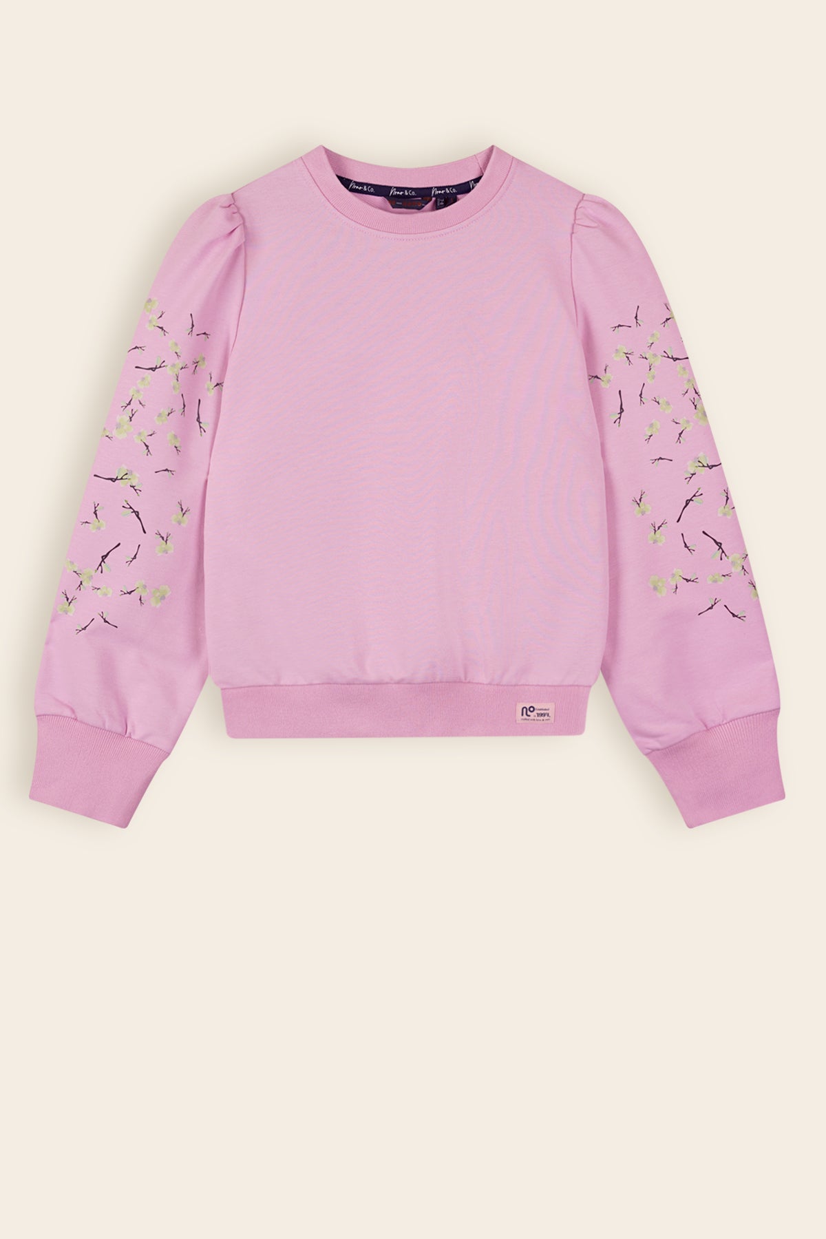 Kulet Sweater Print on Sleeve Pink