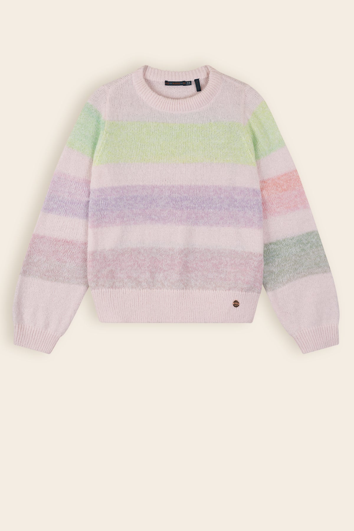 Kemmy Gradient Striped Knitted Sweater Multicolor Cotton Candy