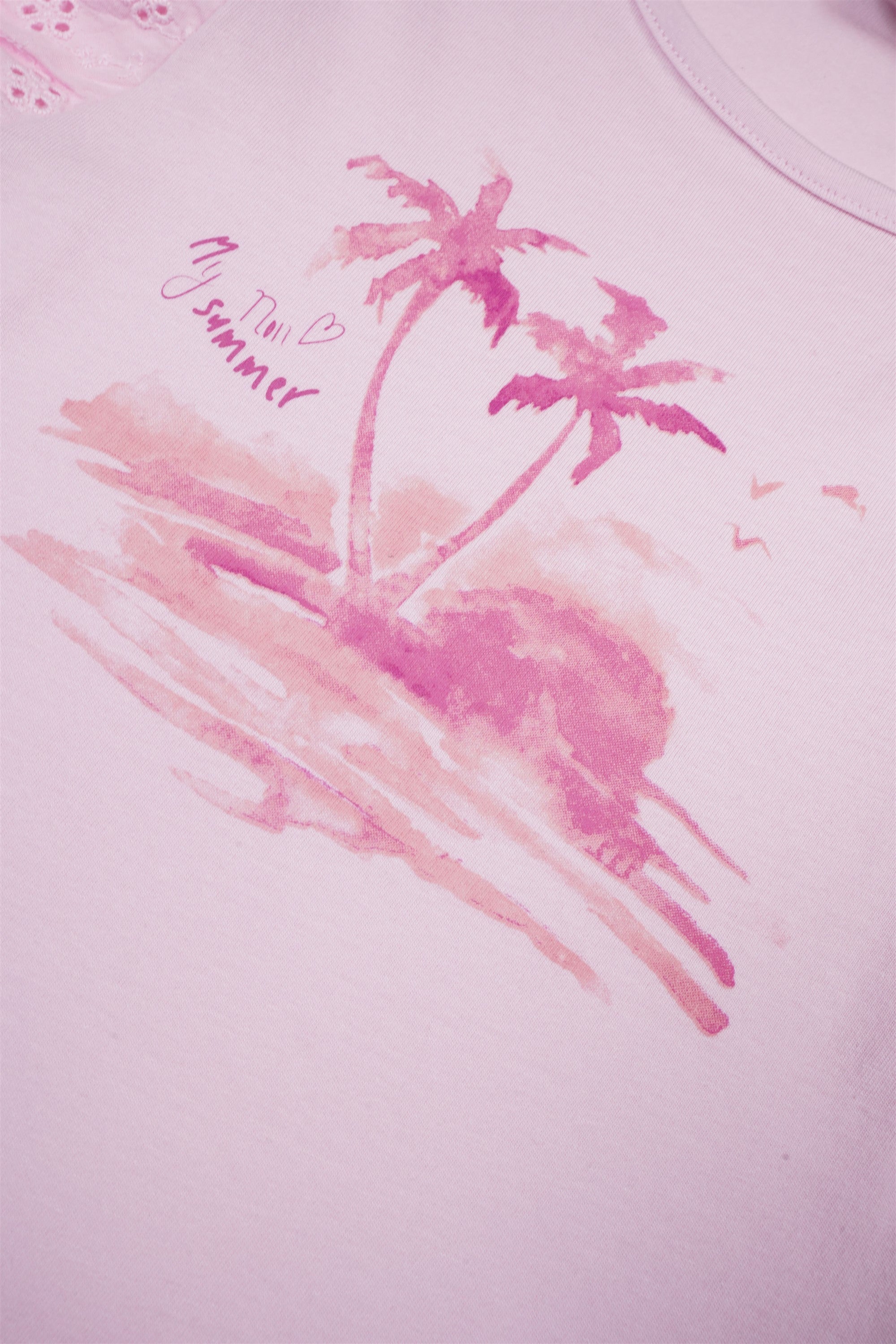 Kantal T-Shirt Puff Sleeve Pink