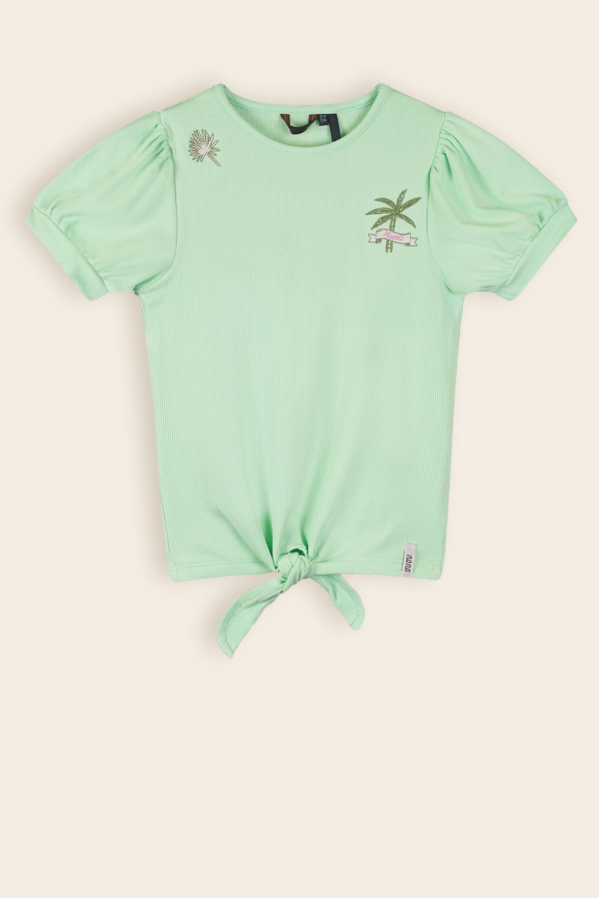 Komy Rib Jersey Button Tshirt Green