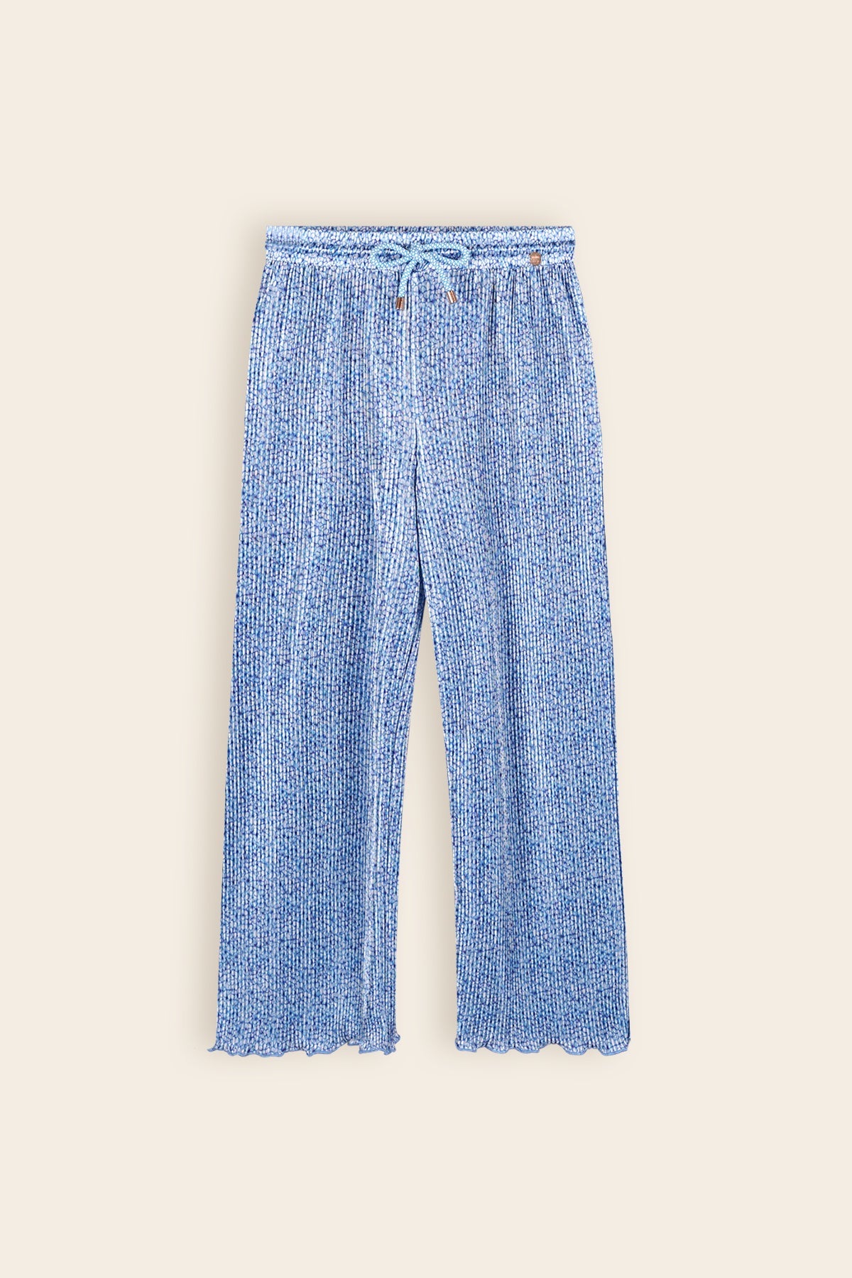Sun Pleated Floral Culotte Blue