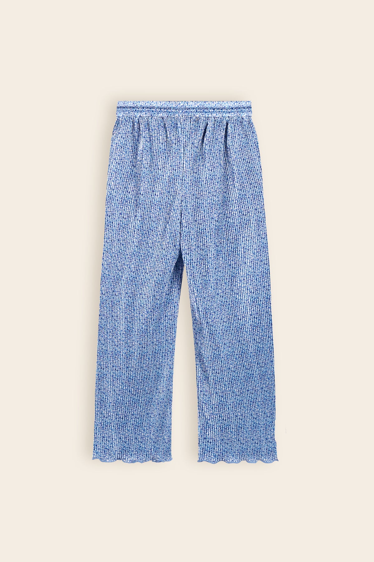 Sun Pleated Floral Culotte Blue