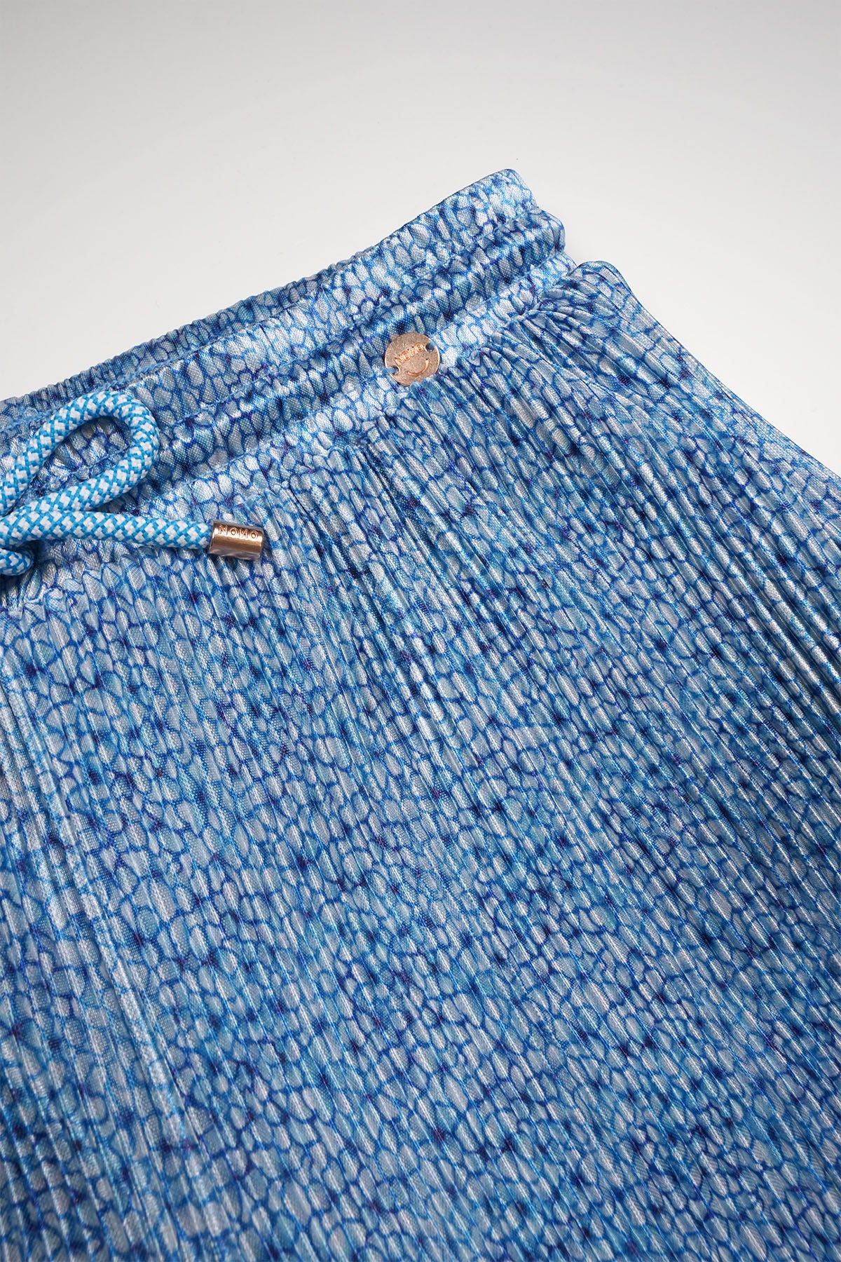 Sun Pleated Floral Culotte Blue