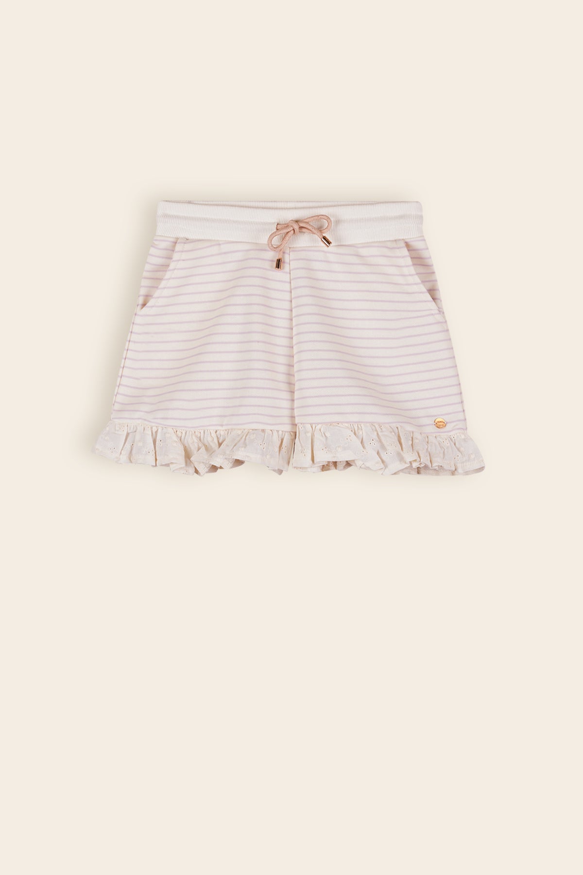 Sandra Sweat Striped Short Ivory