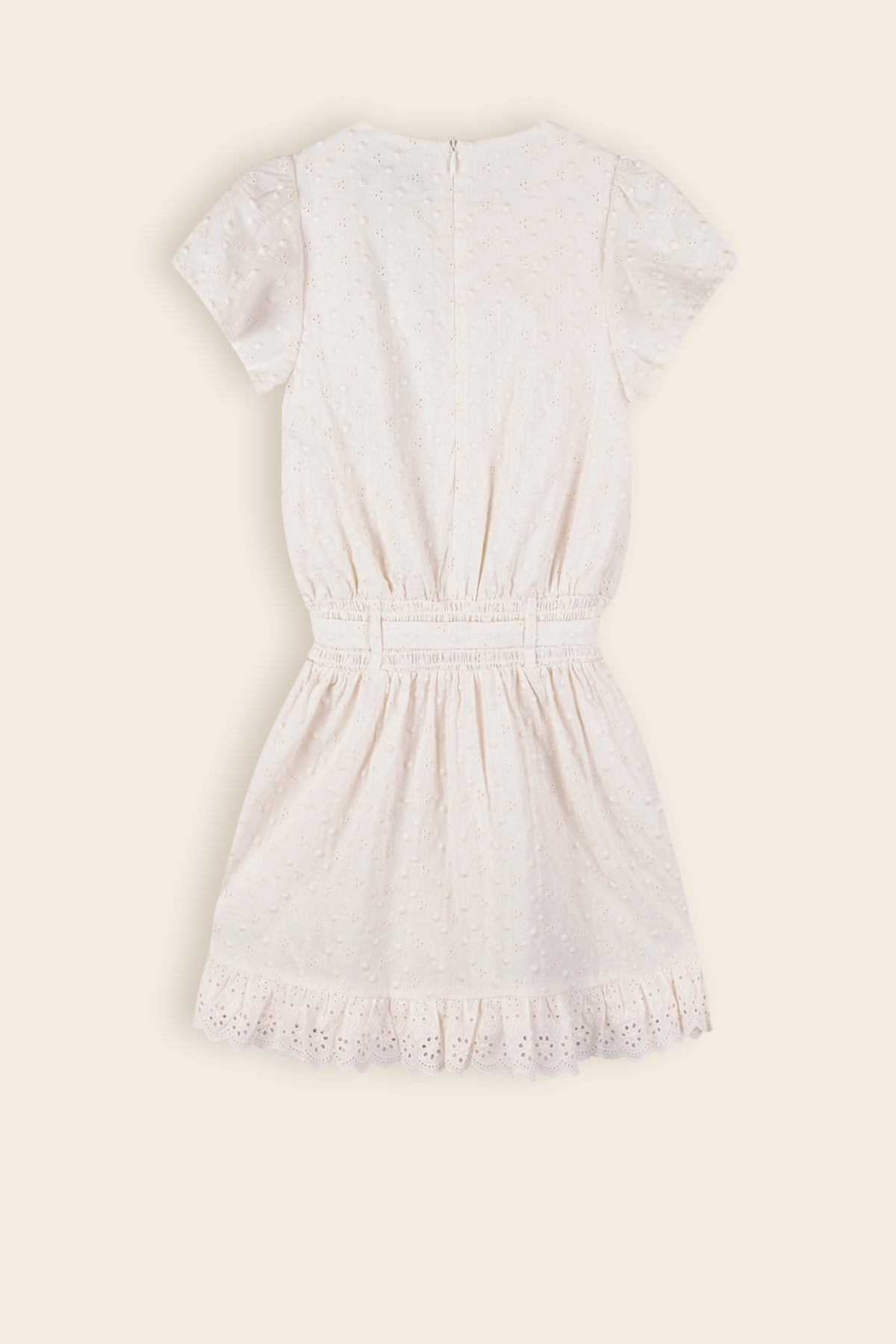 Miron Embroidery Anglaise Dress Ivory