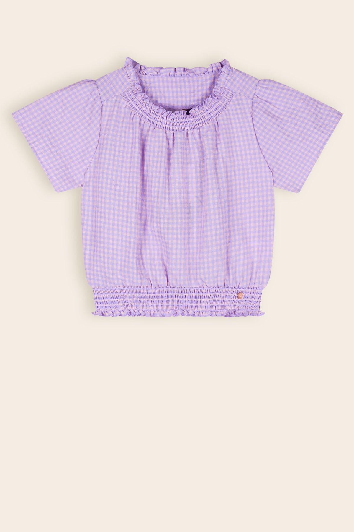 Tyra Pepita Check Blouse Lilac