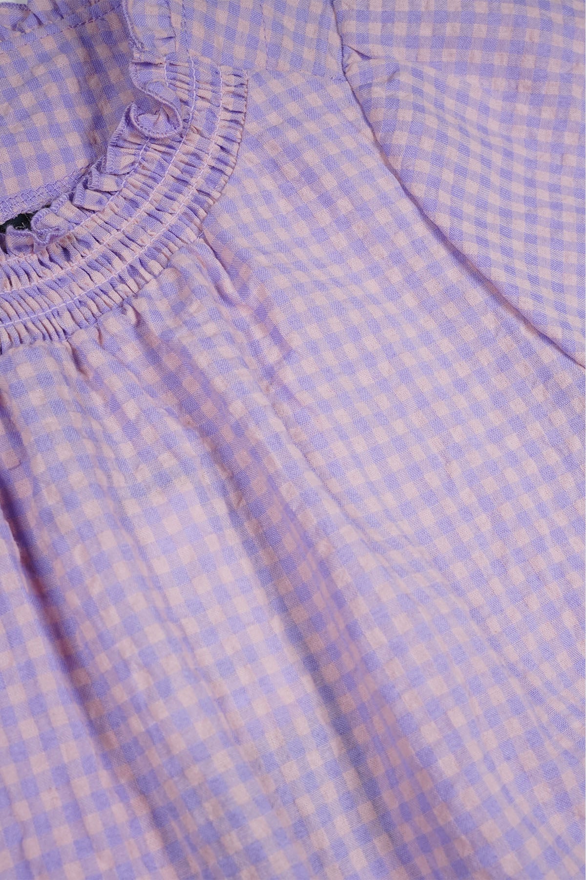 Tyra Pepita Check Blouse Lilac