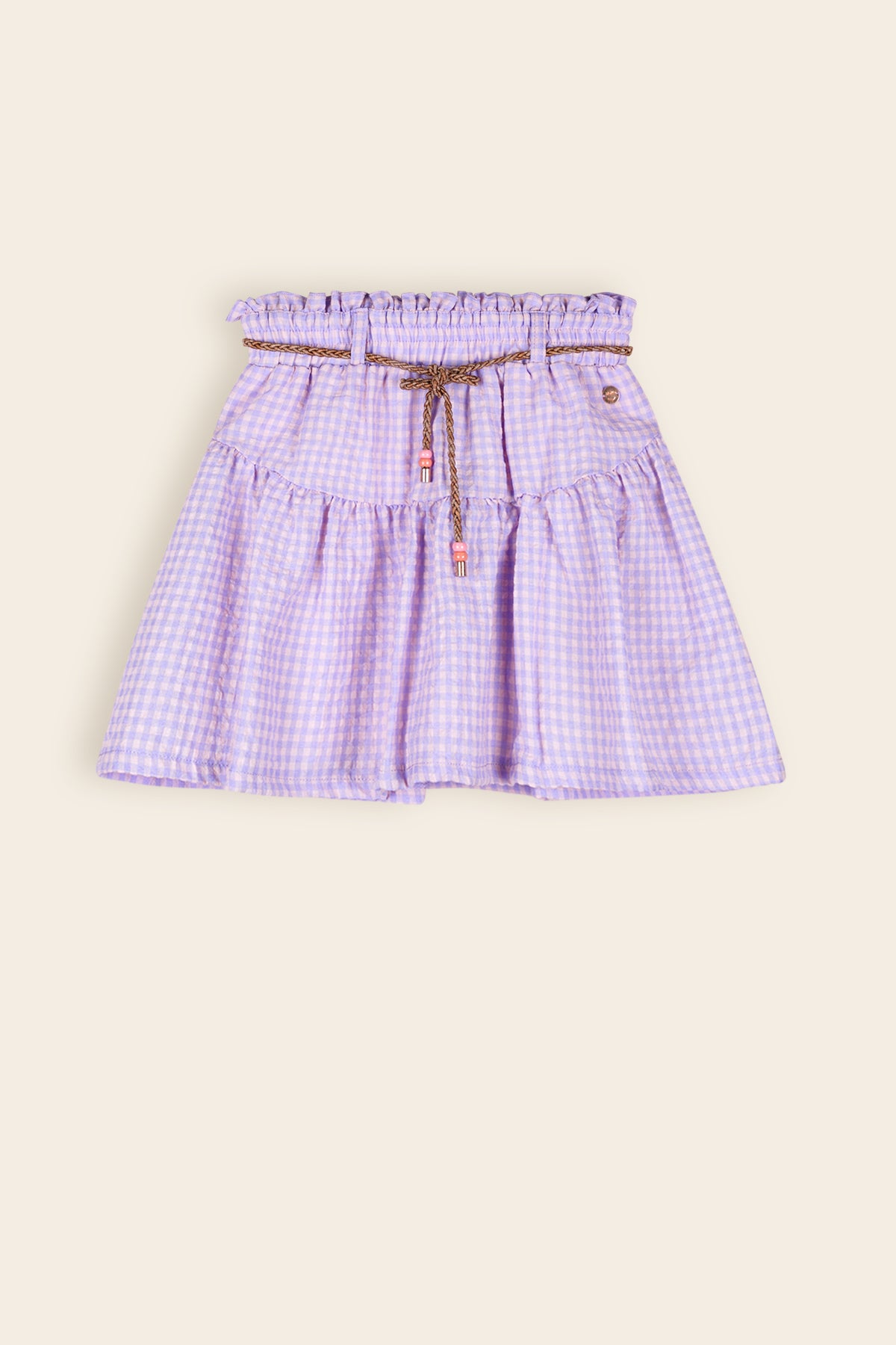 Nadia Pepita Check Skirt Lila