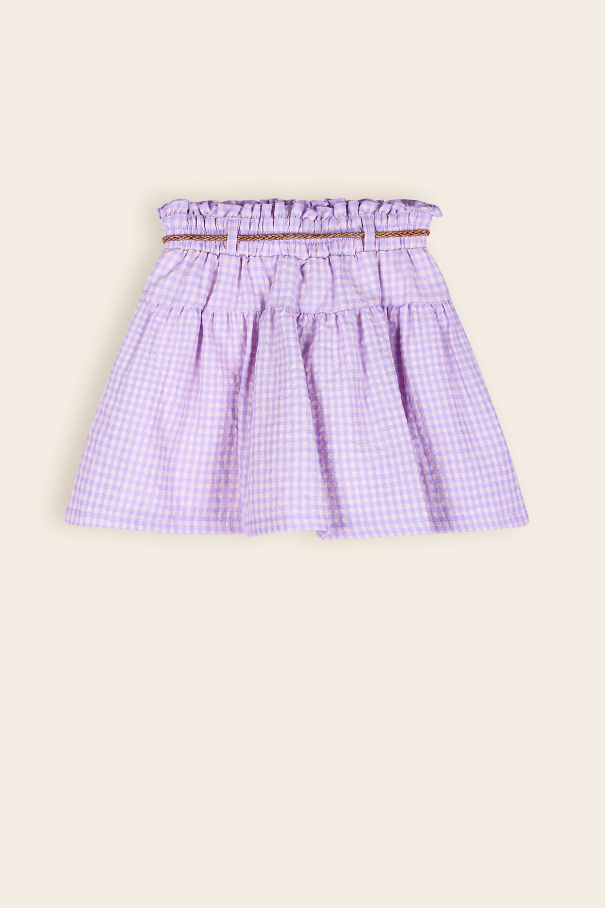 Nadia Pepita Check Skirt Lila