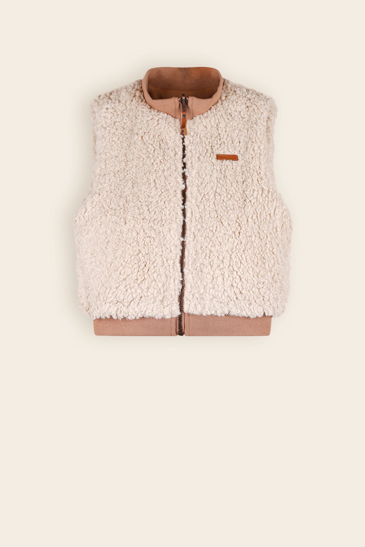 Kenna Reversible Gilet with Soft Fur & Suede Taupe