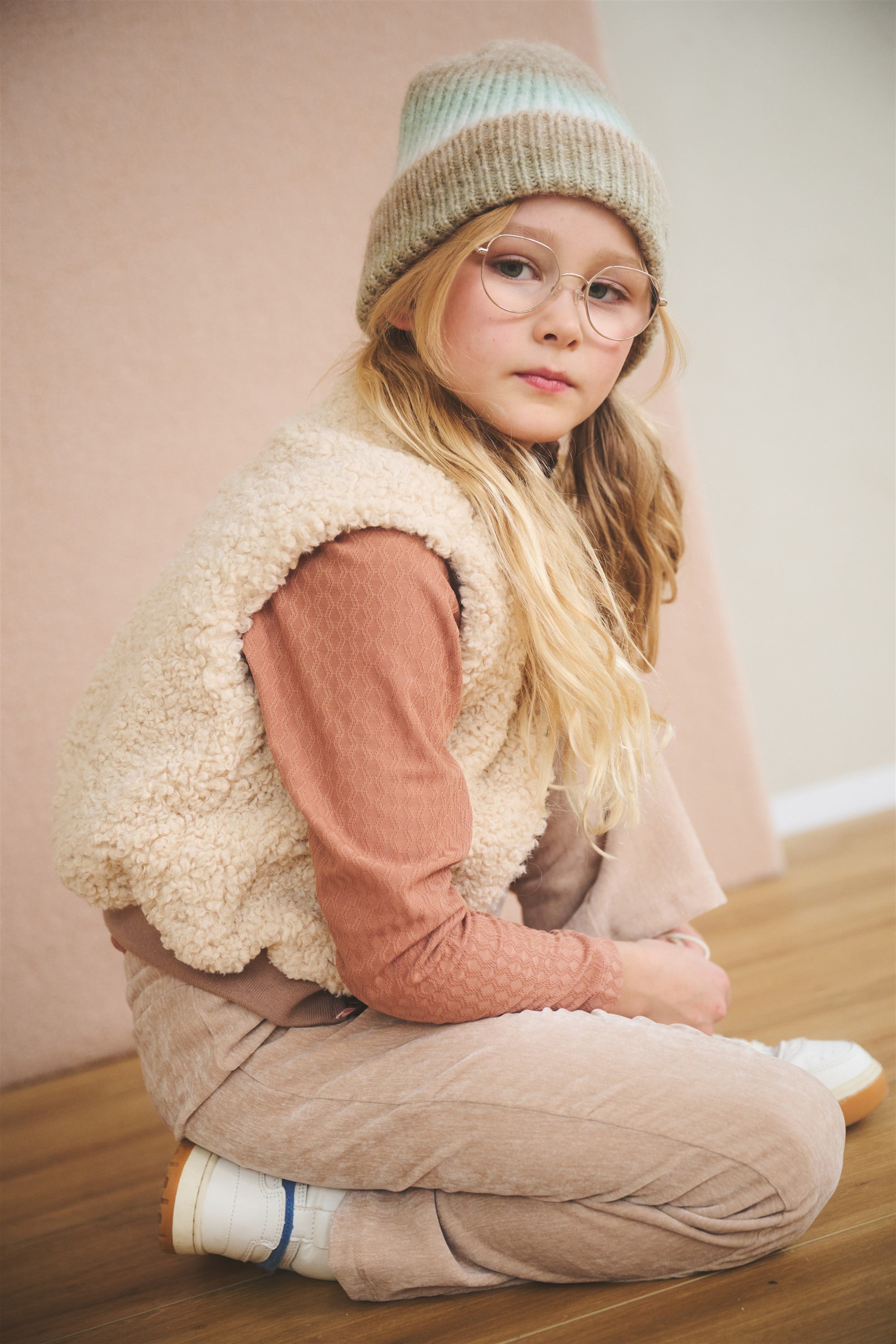 Kenna Reversible Gilet with Soft Fur & Suede Taupe