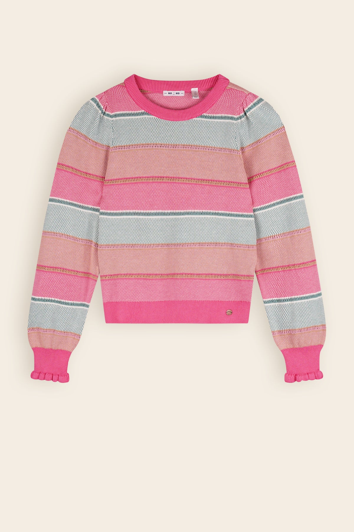 Kamelie Knitted Striped Sweater Pink