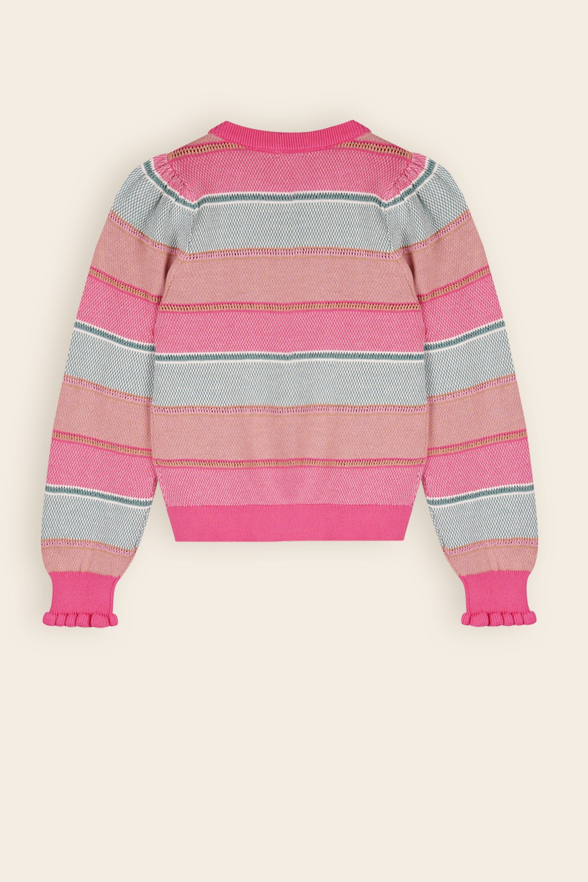 Kamelie Knitted Striped Sweater Pink