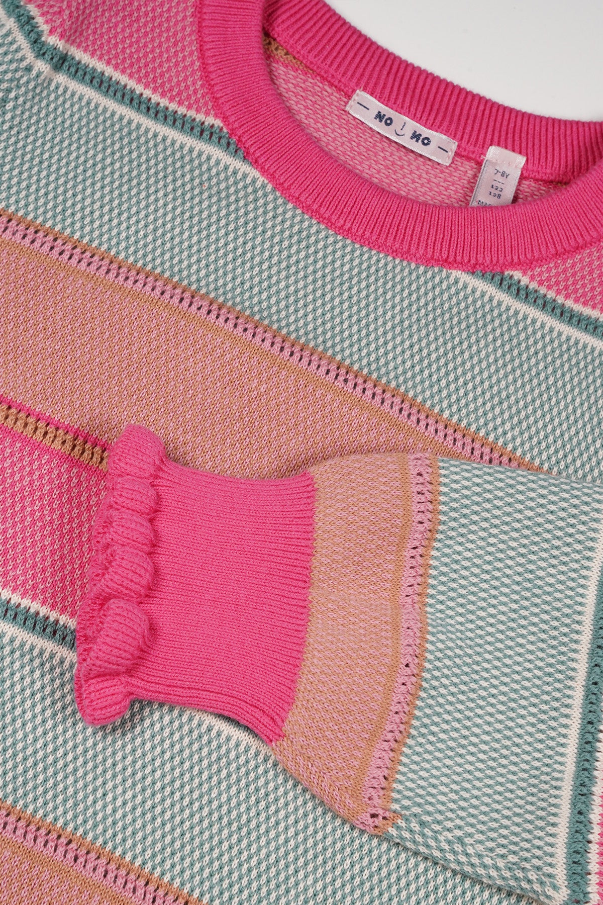 Kamelie Knitted Striped Sweater Pink