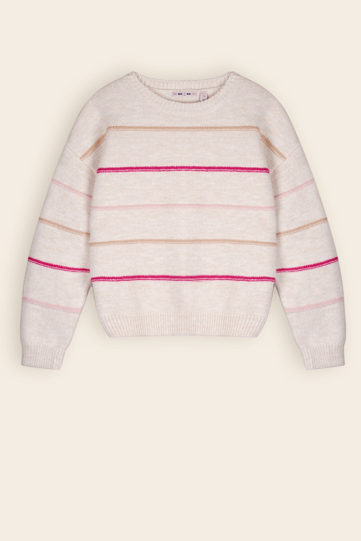 Kendra Soft Knitted Stripe Sweater Ivory