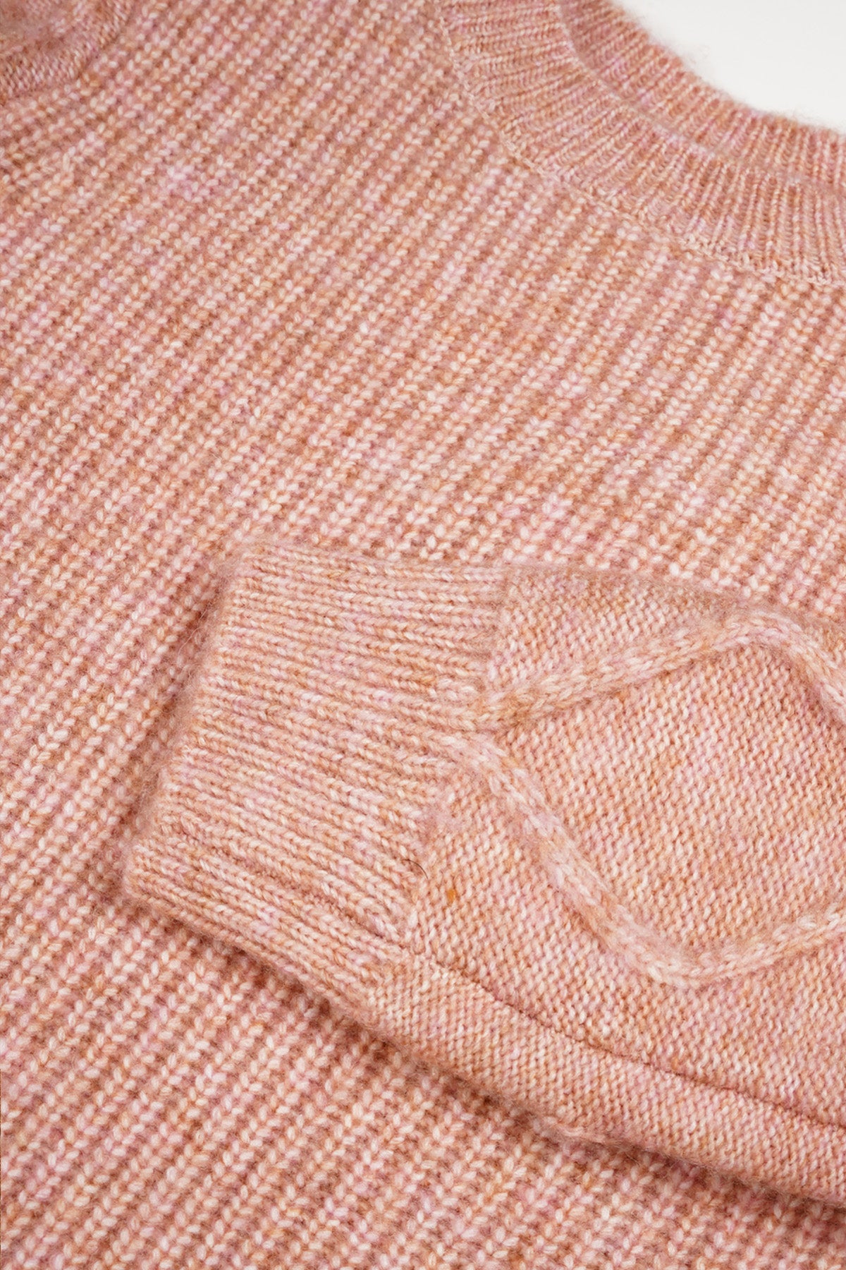 Keson Melange Knitted Sweater Soft Pink