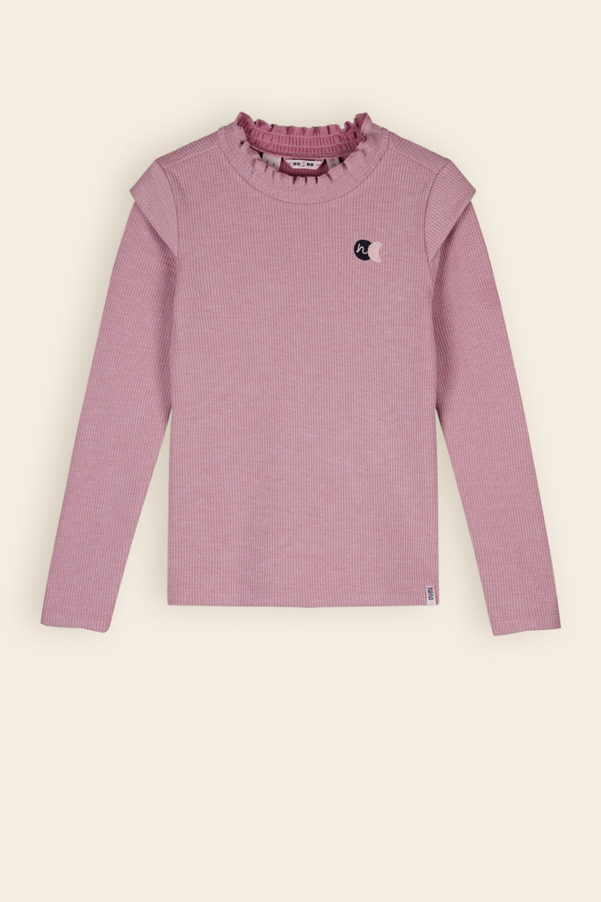 Kina Melange Rib Jersey Tshirt Old Pink