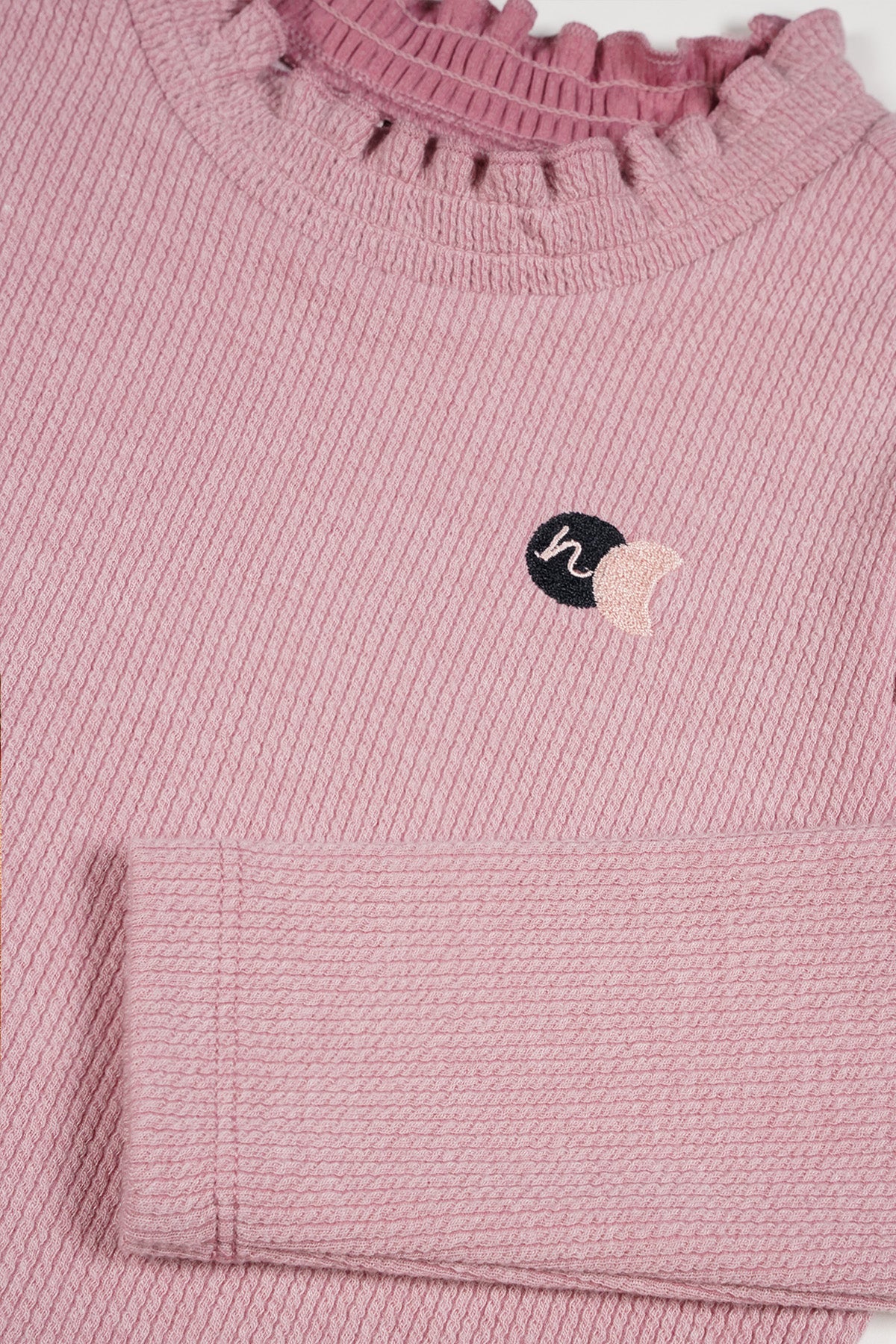 Kina Melange Rib Jersey Tshirt Old Pink