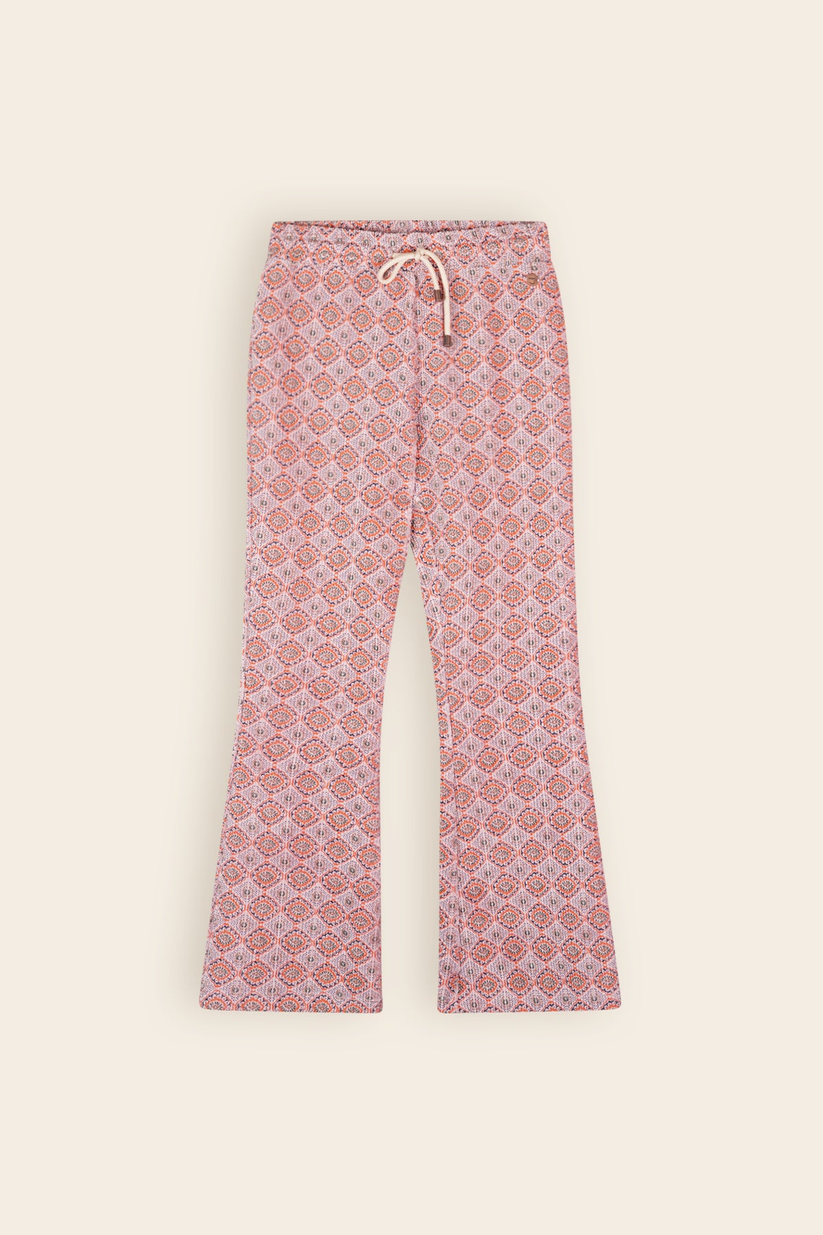 Sady Printed Velor Rib Jersey Pants Soft Pink