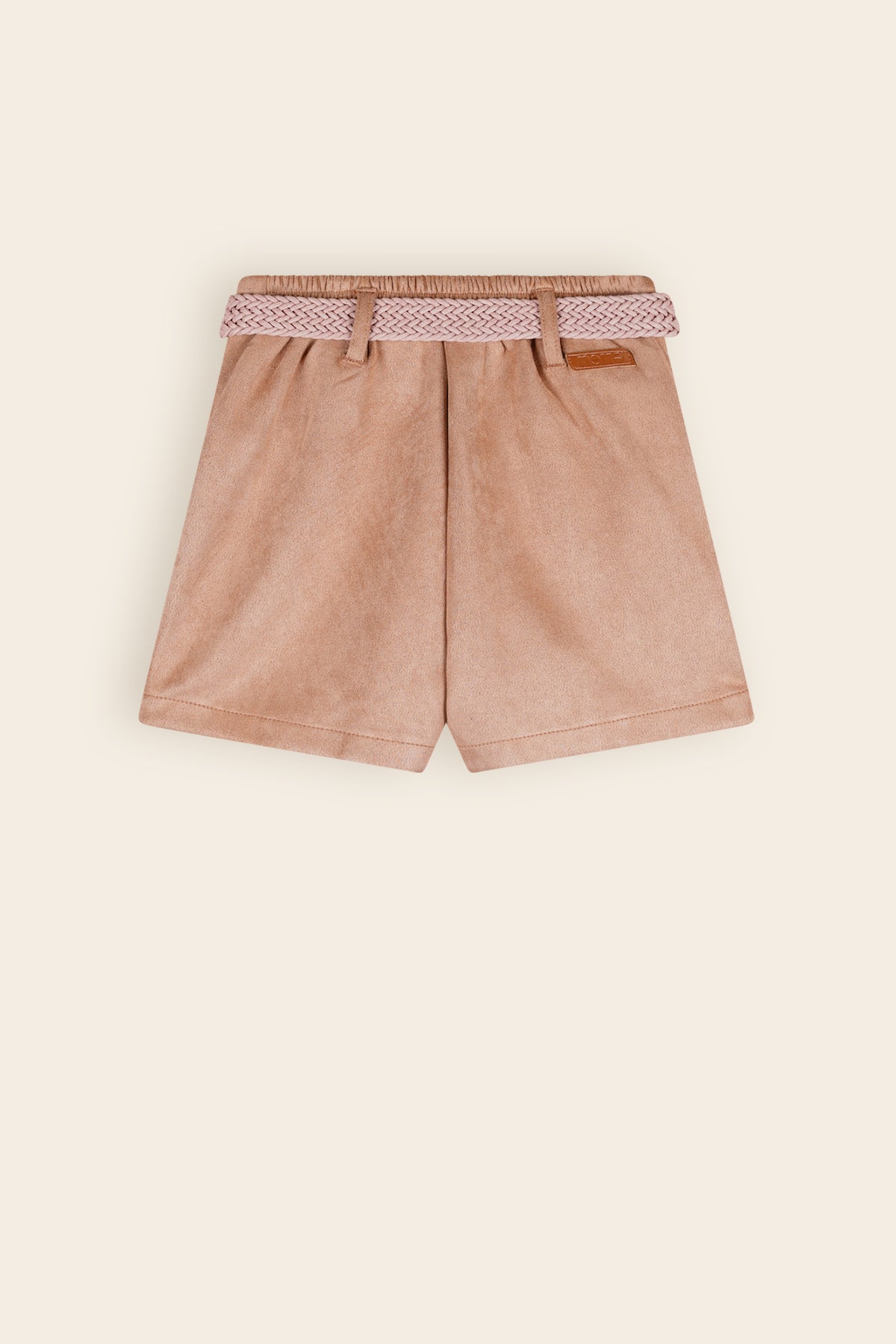 Sella Suede Skort with Belt Taupe