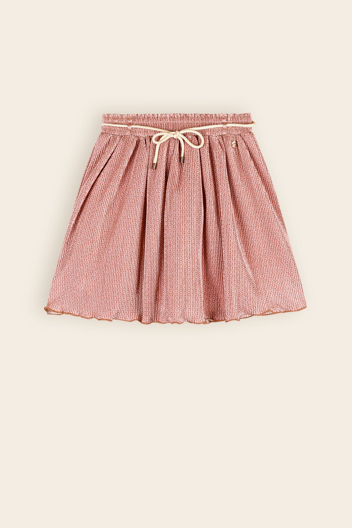 Nele Plissee Printed Skirt Taupe
