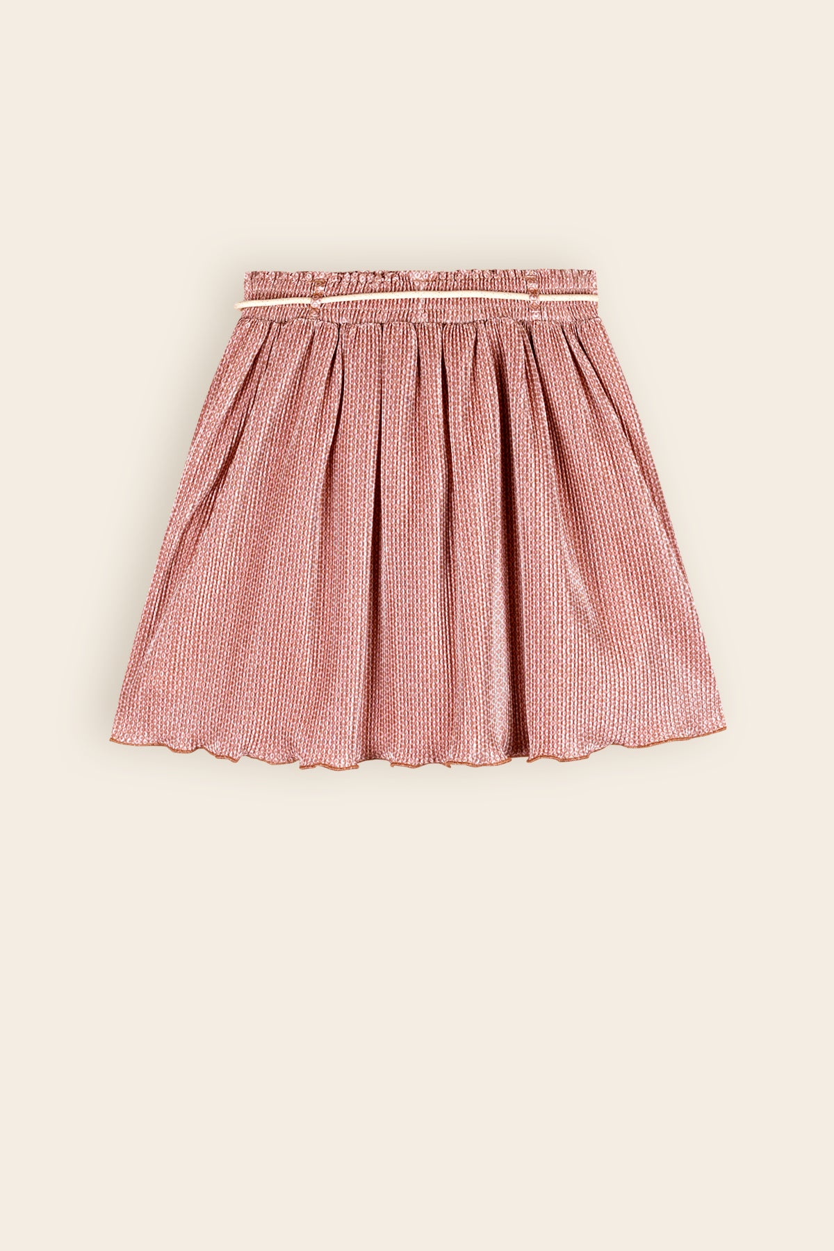 Nele Plissee Printed Skirt Taupe